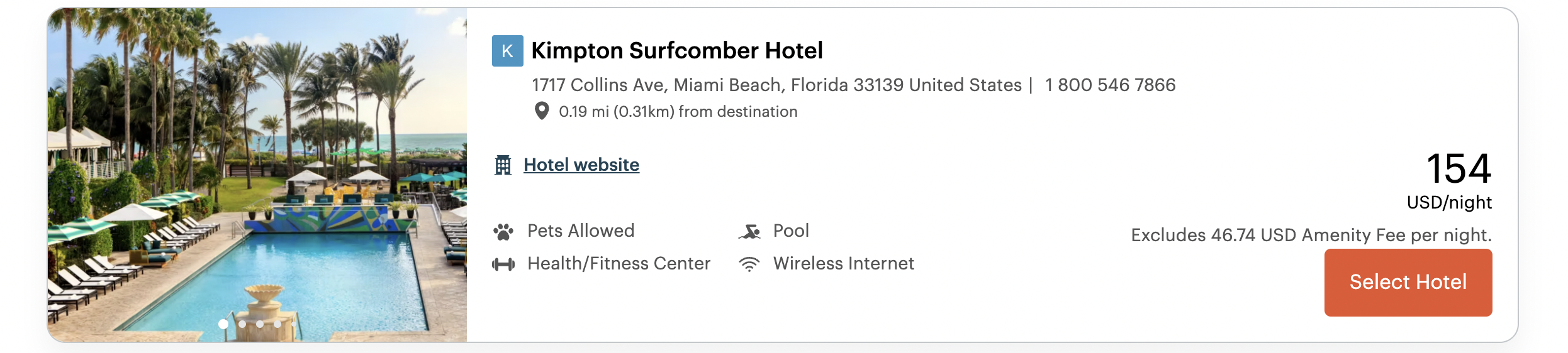 Kimpton Surfcomber IHG Cash Rates