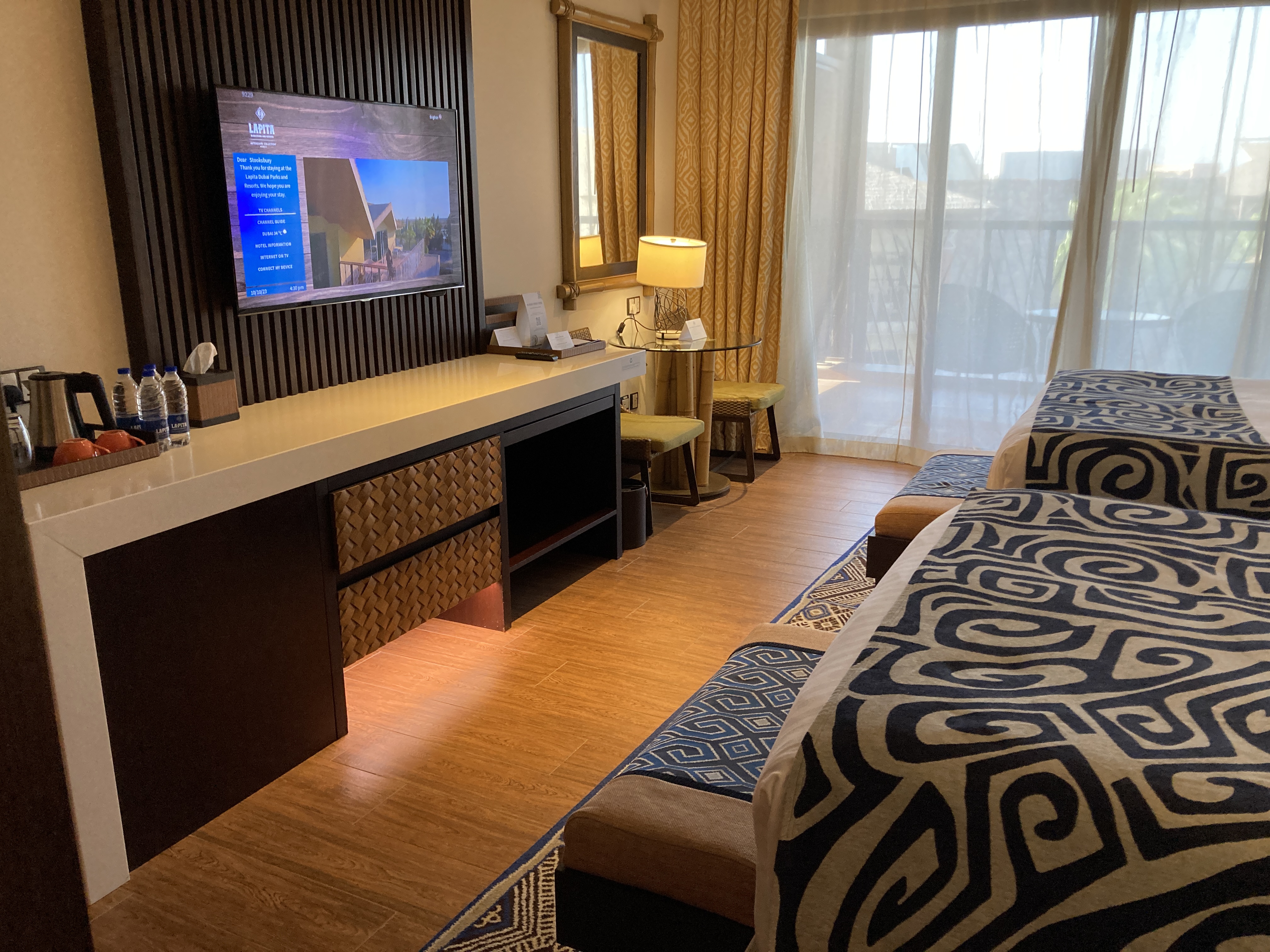 Lapita Dubai Parks and Resorts Autograph Collection 2 queen beds and tv Lapita Dubai Parks and Resorts Autograph Collection 2 queen beds and tv