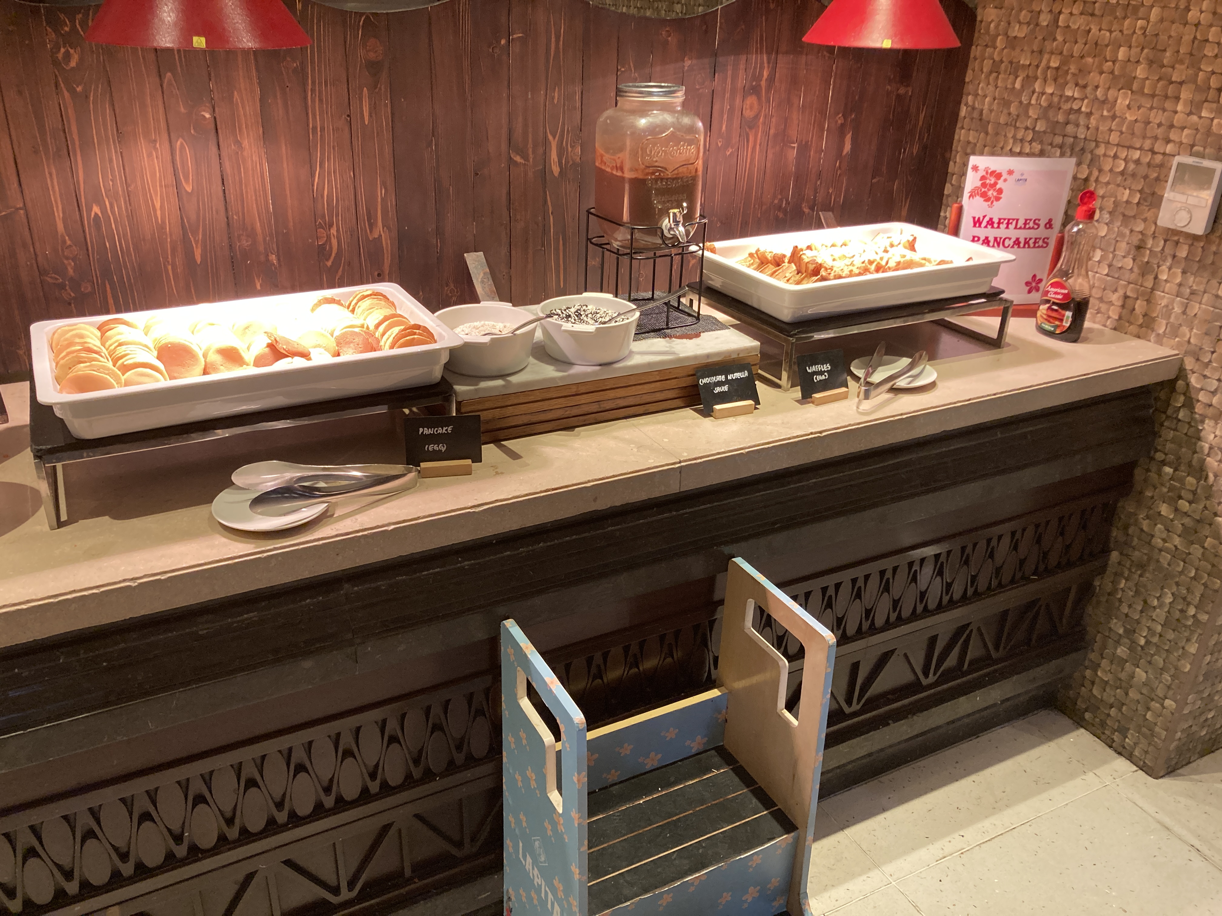 Lapita Dubai Parks and Resorts Autograph Collection Kalea breakfast waffles pancakes Lapita Dubai Parks and Resorts Autograph Collection Kalea breakfast waffles pancakes