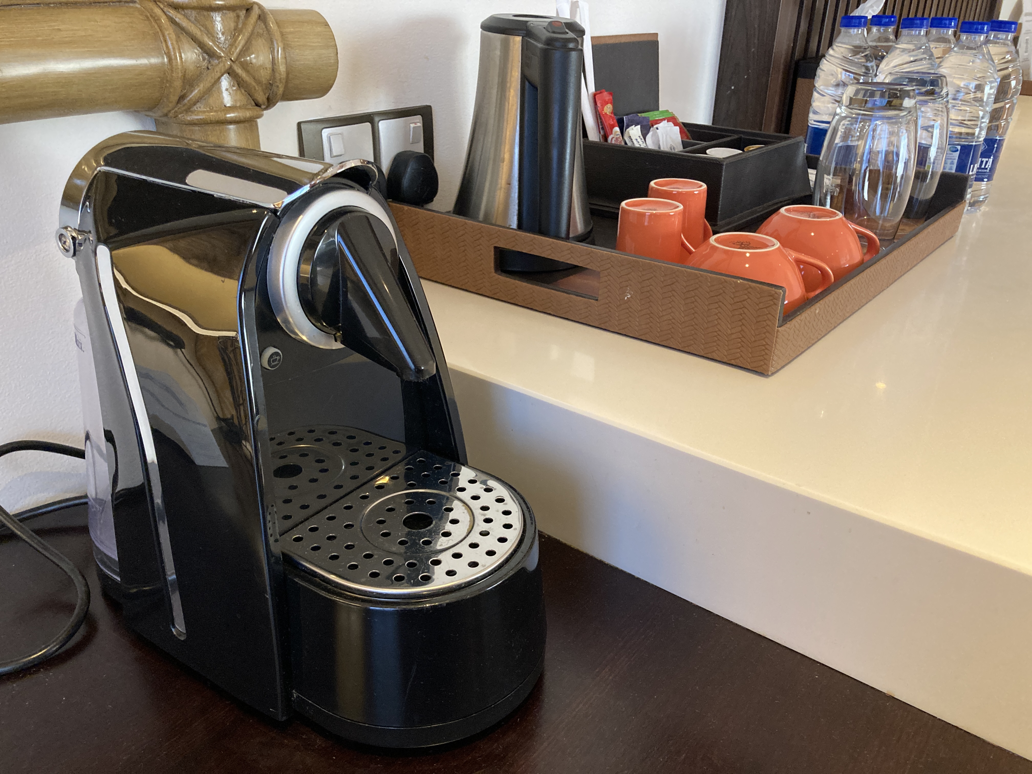 Lapita Dubai Parks and Resorts Autograph Collection junior suite coffee and tea service Lapita Dubai Parks and Resorts Autograph Collection junior suite coffee and tea service