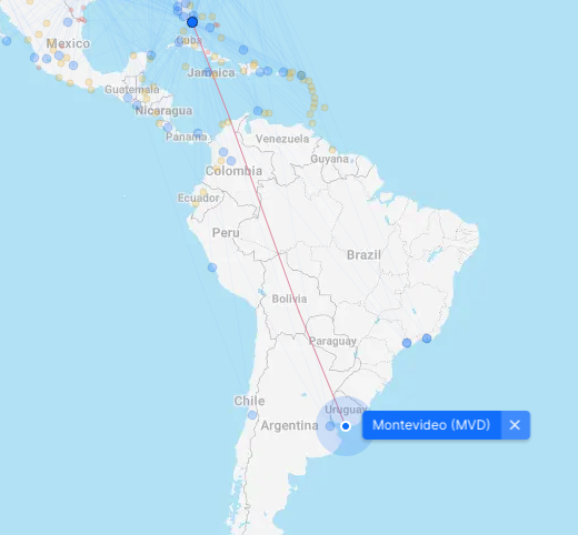 Miami to Montevideo Miami to Montevideo