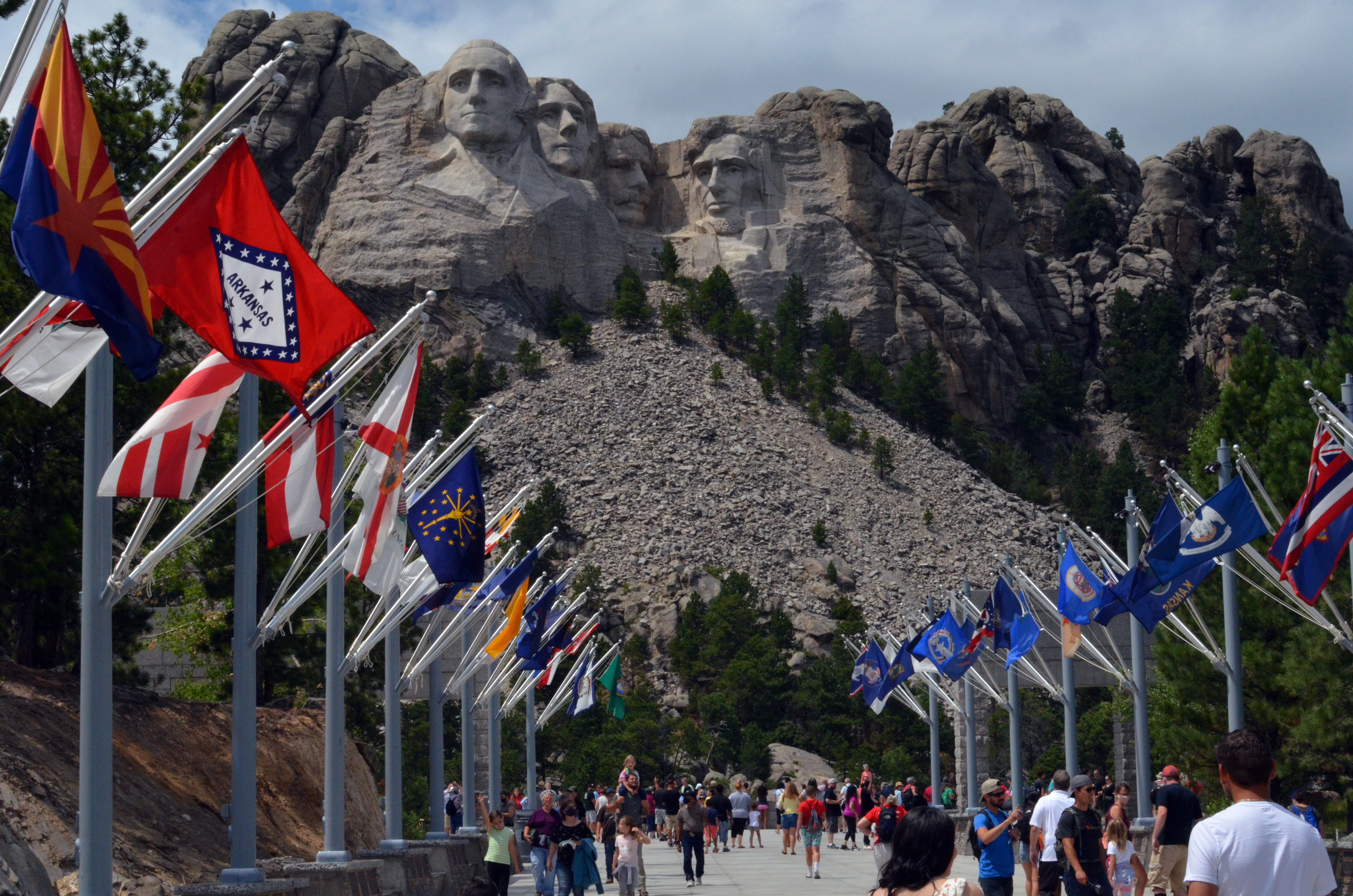 Mount Rushmore Through The Avenue of Flags Mount Rushmore Through The Avenue of Flags