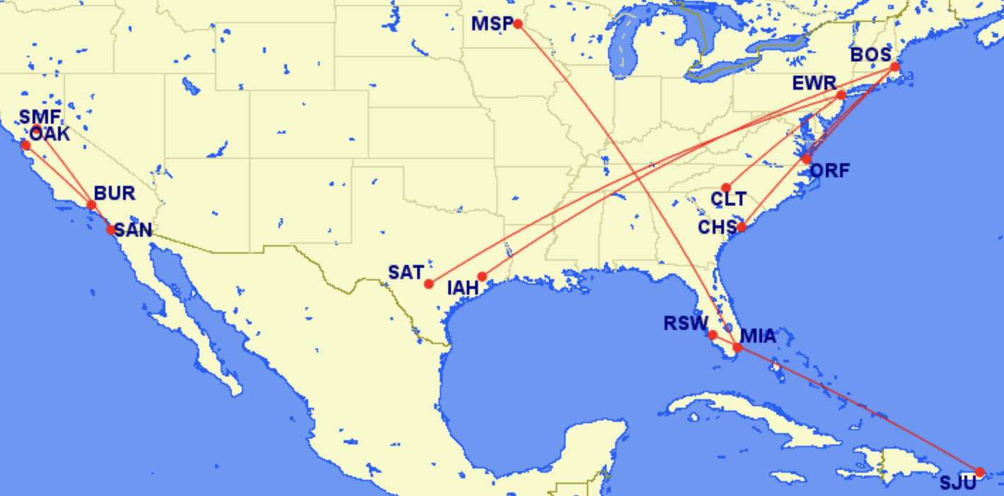 New seasonal Spirit routes