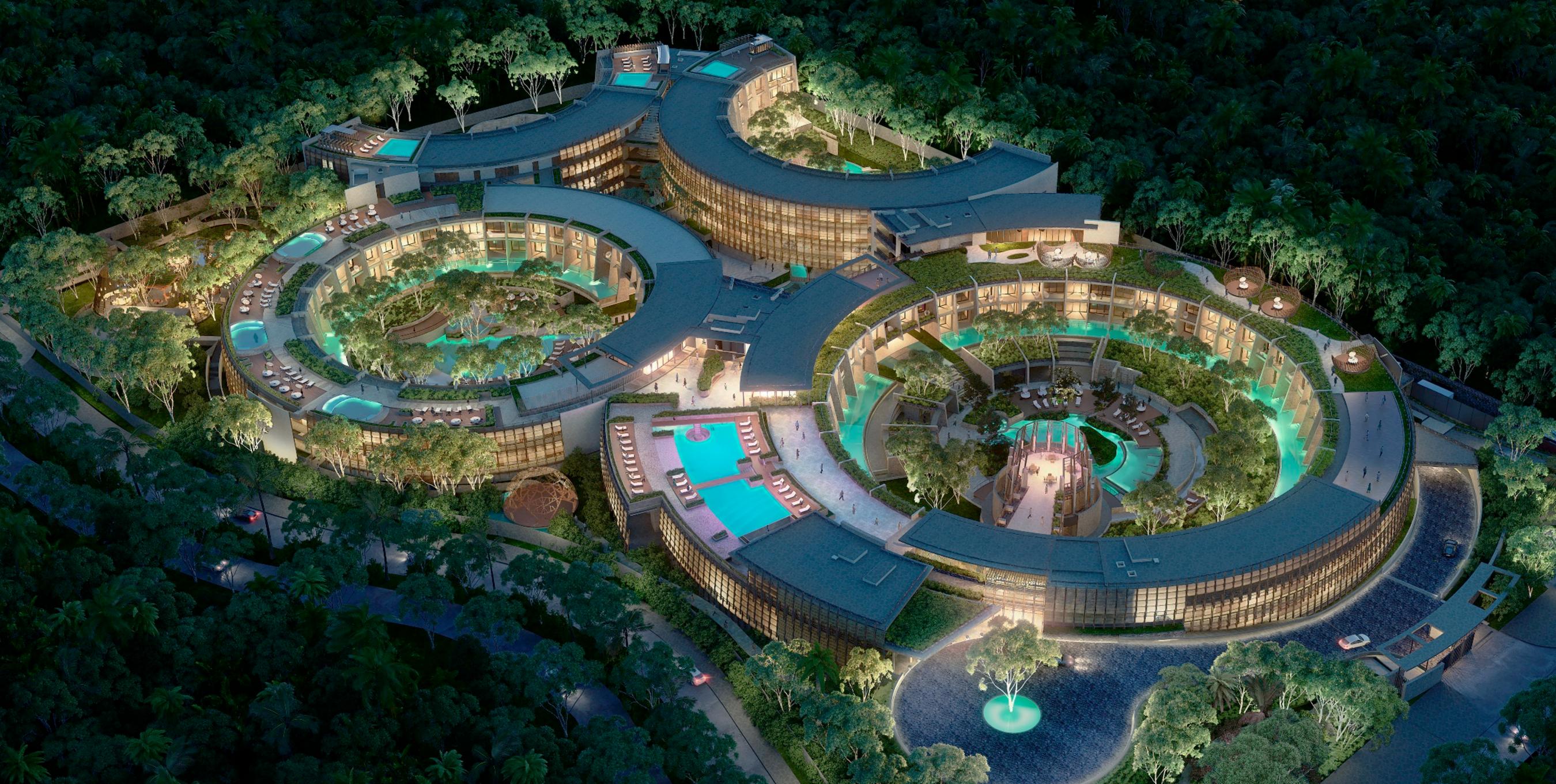 SECTU AERIAL EXT RESORT VIEW RNDR thumbnail 2 Aerial view of Secrets Tulum Resort & Beach Club,