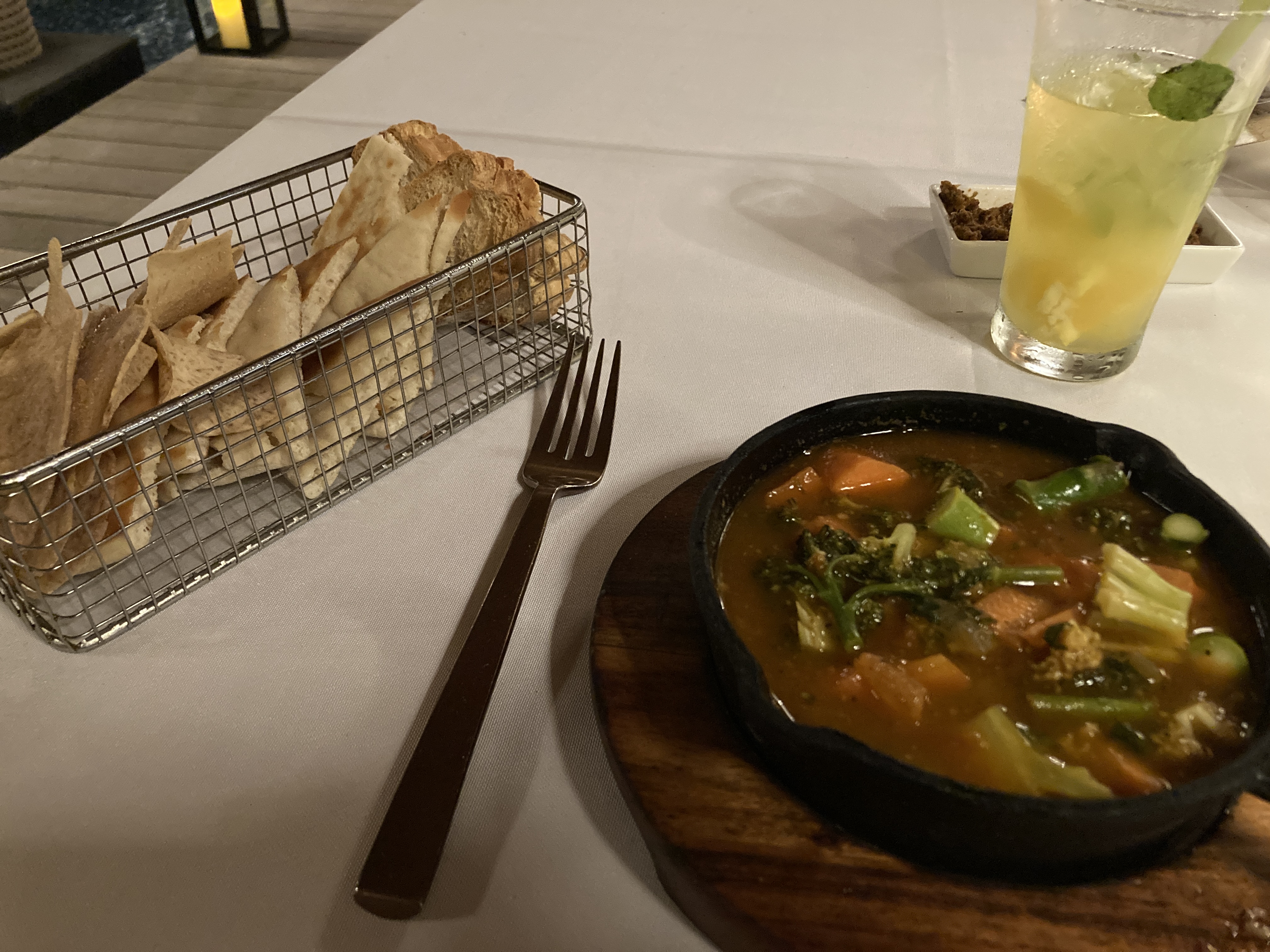 Sheraton Fiji Golf and Beach Resort Tatavu tagine with bread