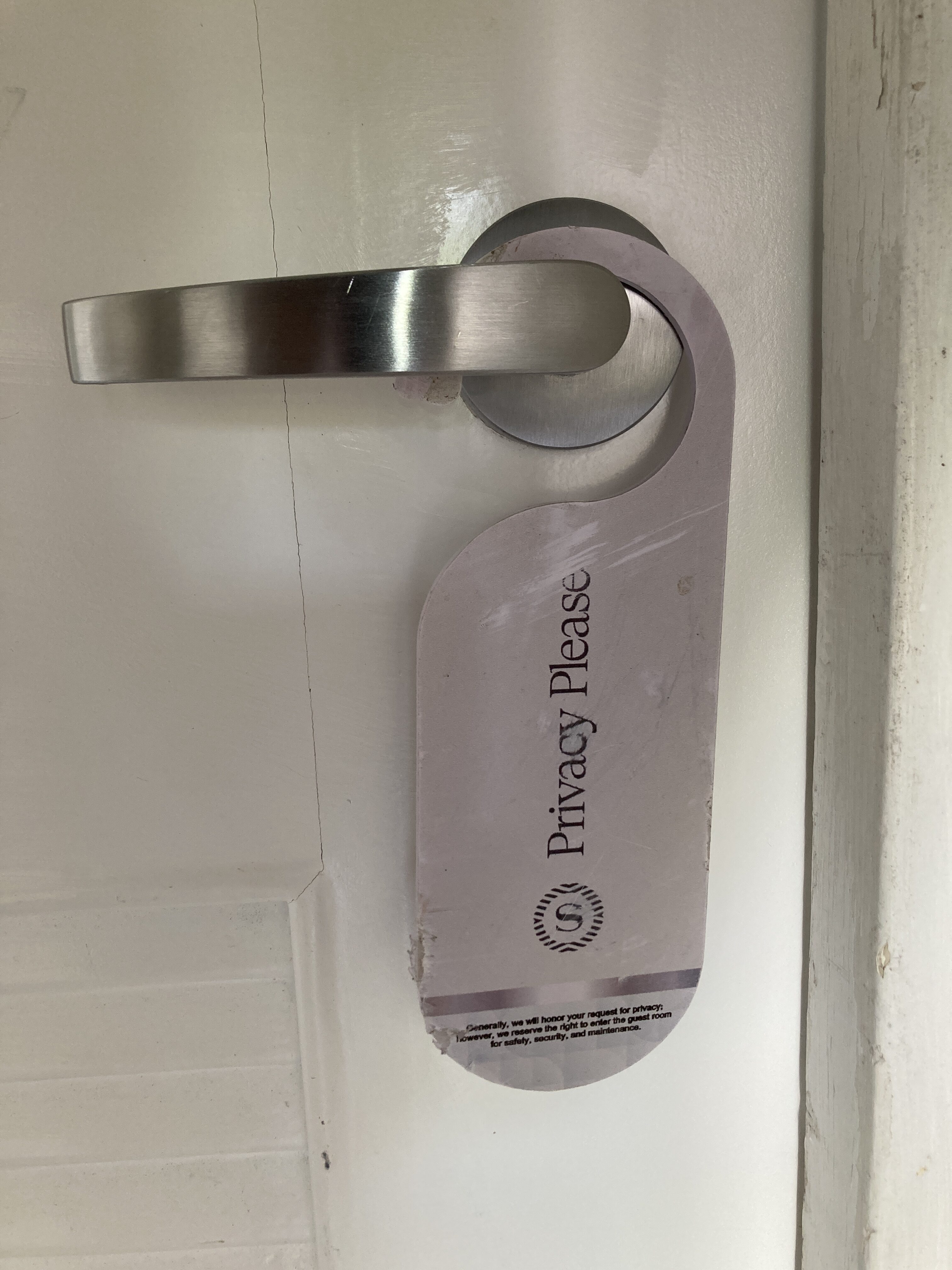 Sheraton Fiji Golf and Beach Resort bedroom do not disturb sign