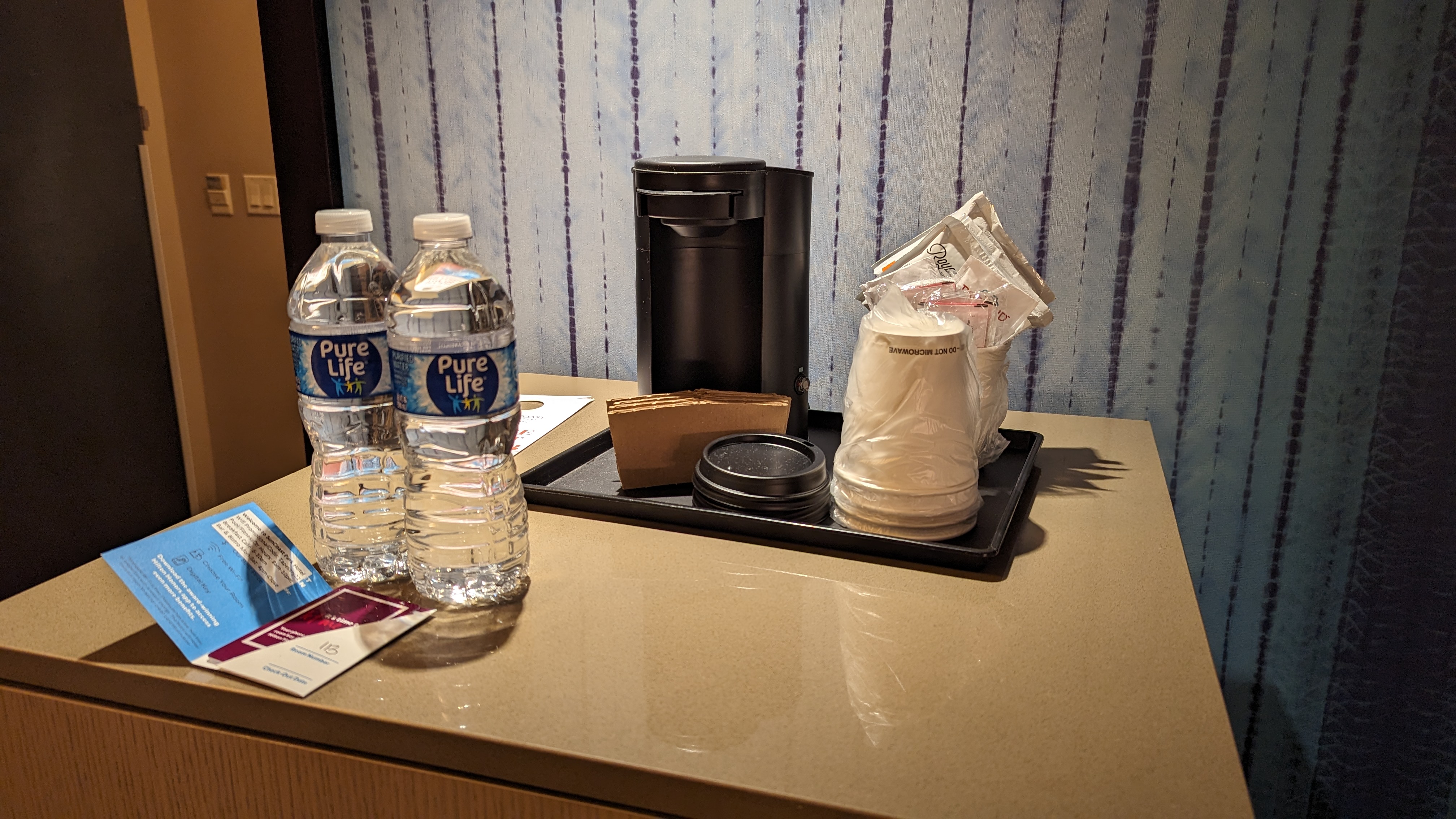 SunCoast Park Hotel Anaheim guestroom welcome amenity