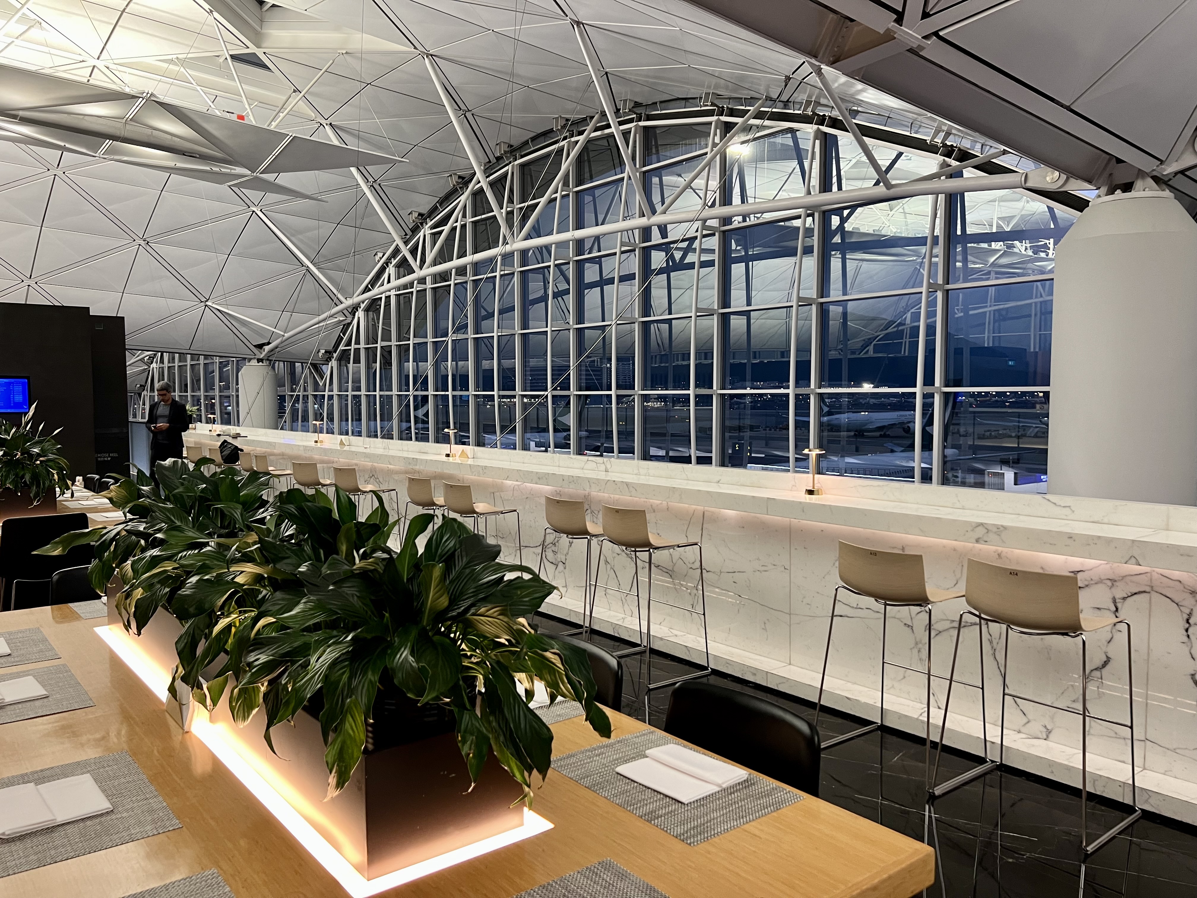 The Cathay Pacific Wing First lounge at Hong Kong The Cathay Pacific Wing First lounge at Hong Kong