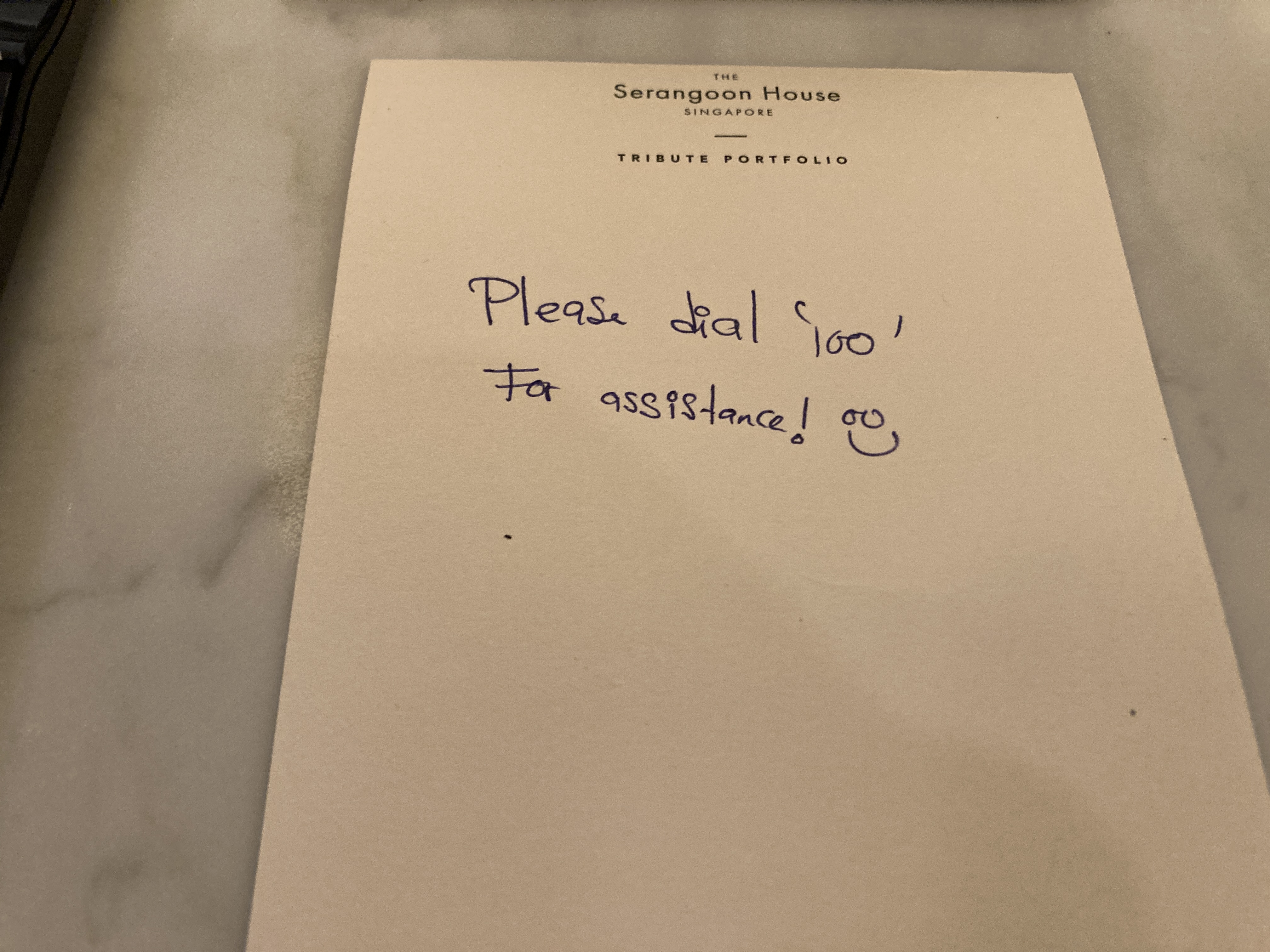 The Serangoon House Singapore Tribute Portfolio night stand note