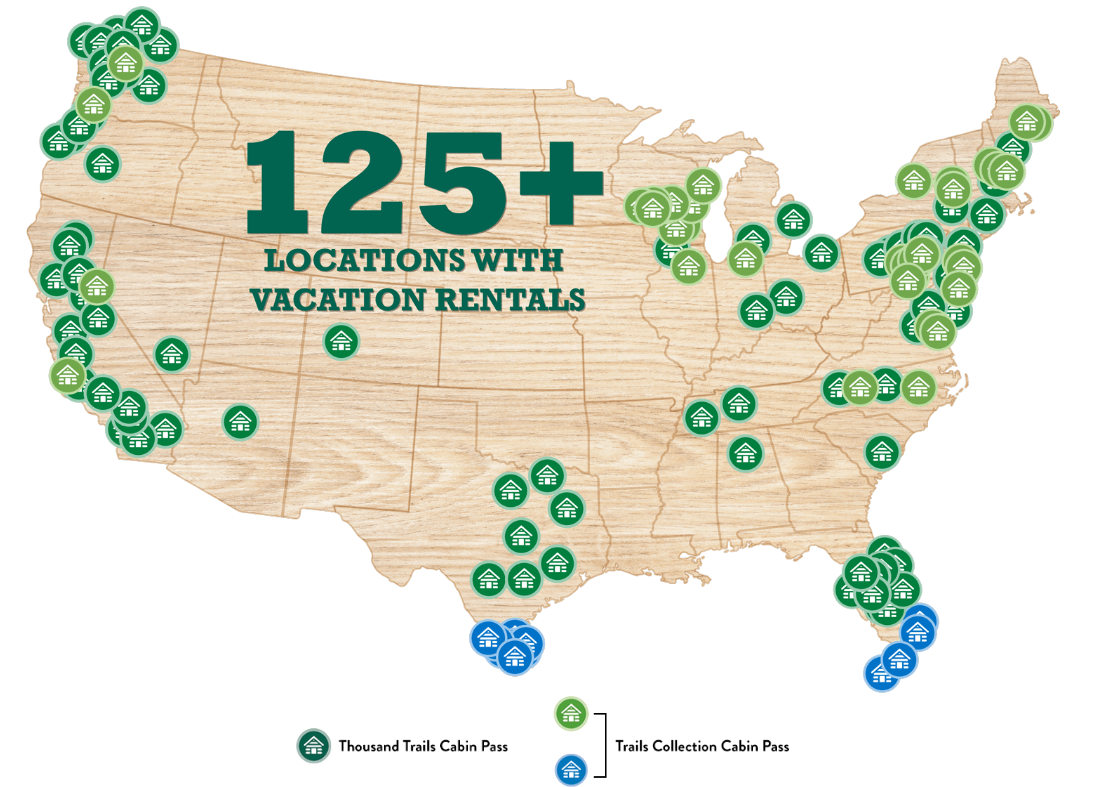 Thousand Trails Cabin Pass locations