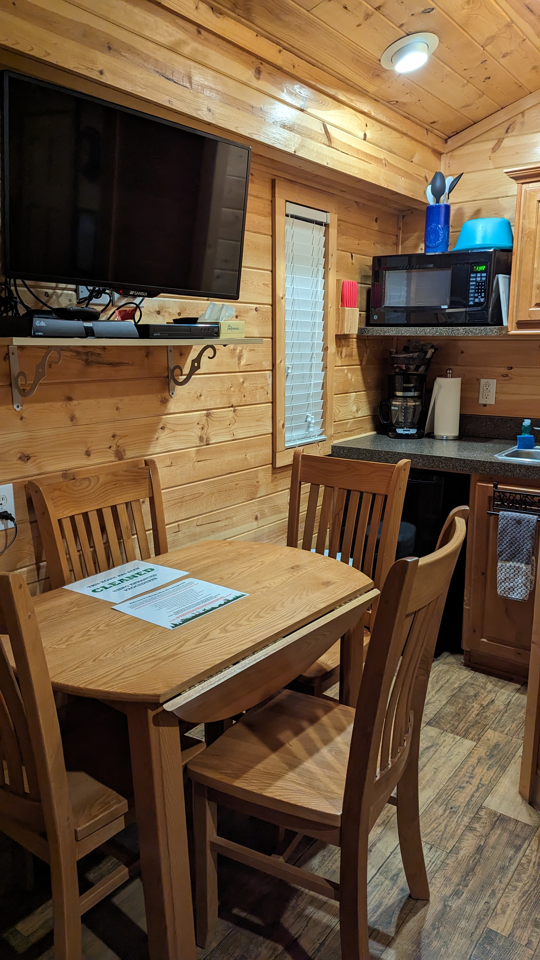 Thousand Trails Colorado River cabin dining and kitchen Thousand Trails Colorado River cabin dining and kitchen