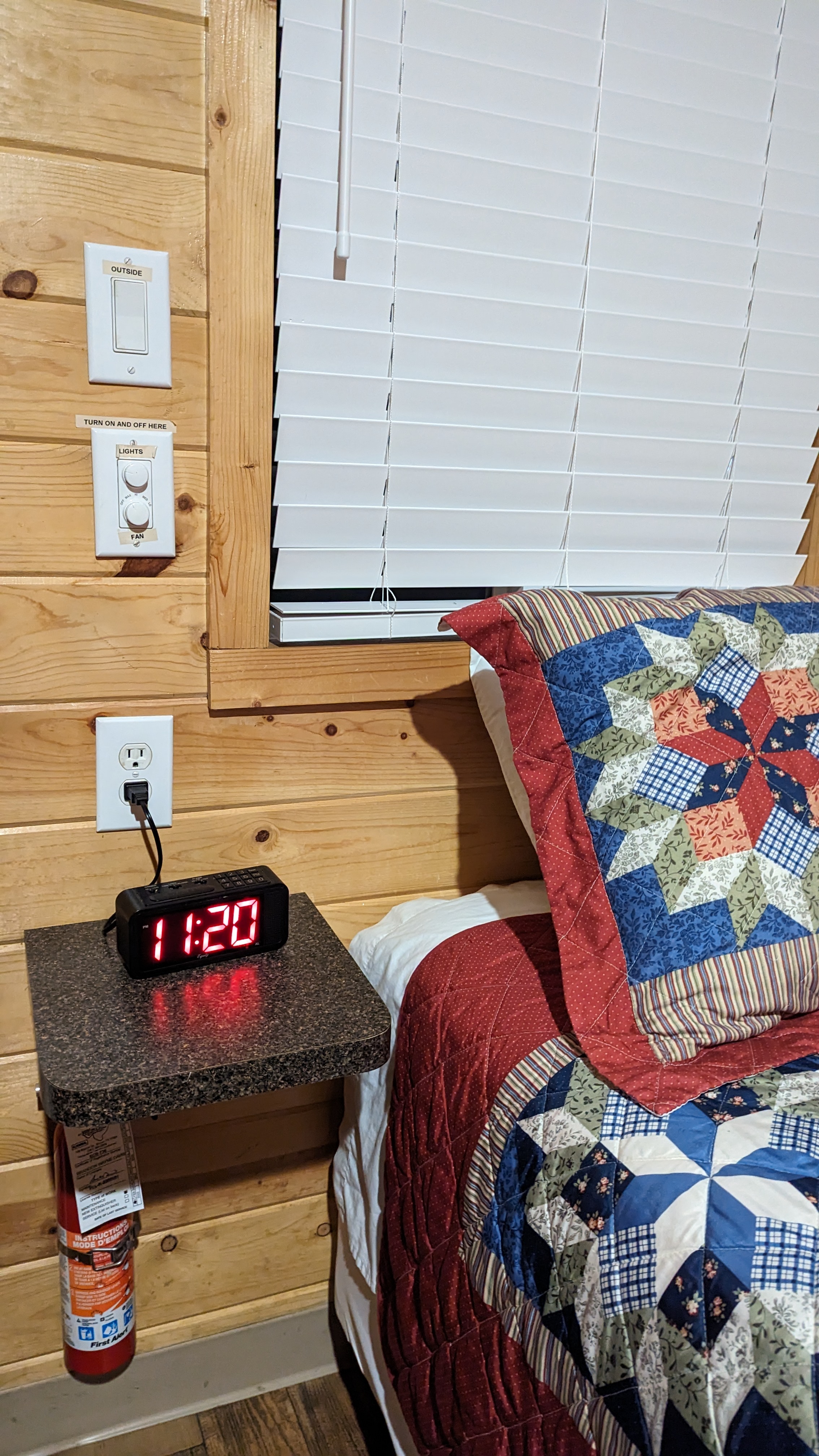 Thousand Trails Colorado River cabin nightstand Thousand Trails Colorado River cabin nightstand