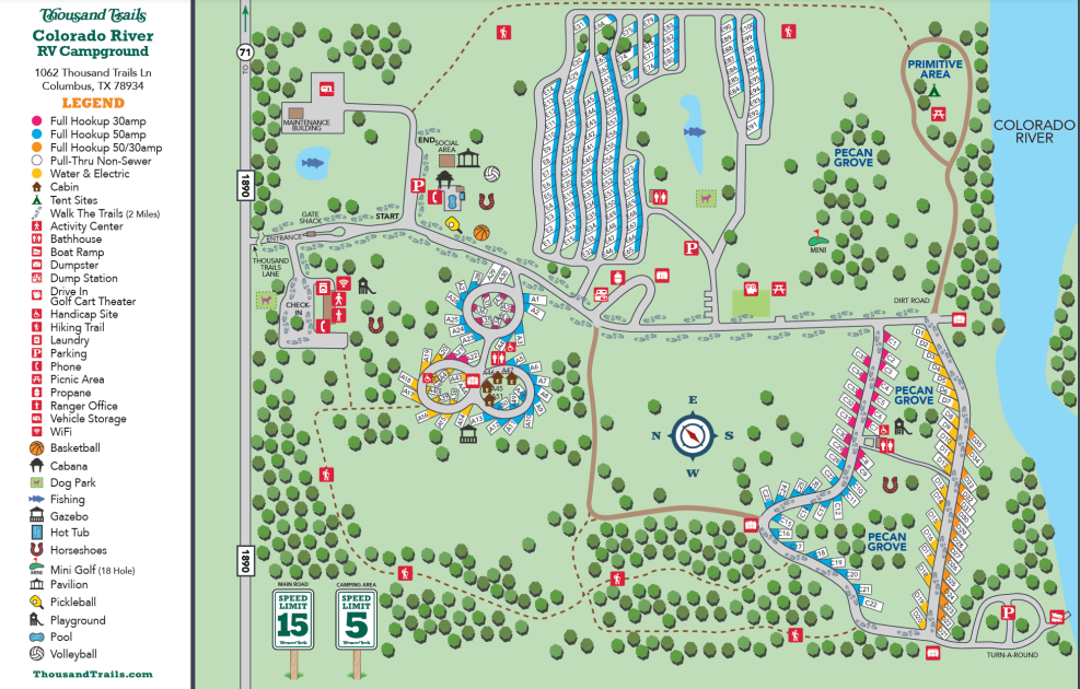 Thousand Trails Colorado River resort map Thousand Trails Colorado River resort map