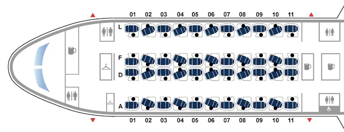 United Polaris seat map Boeing 787 10