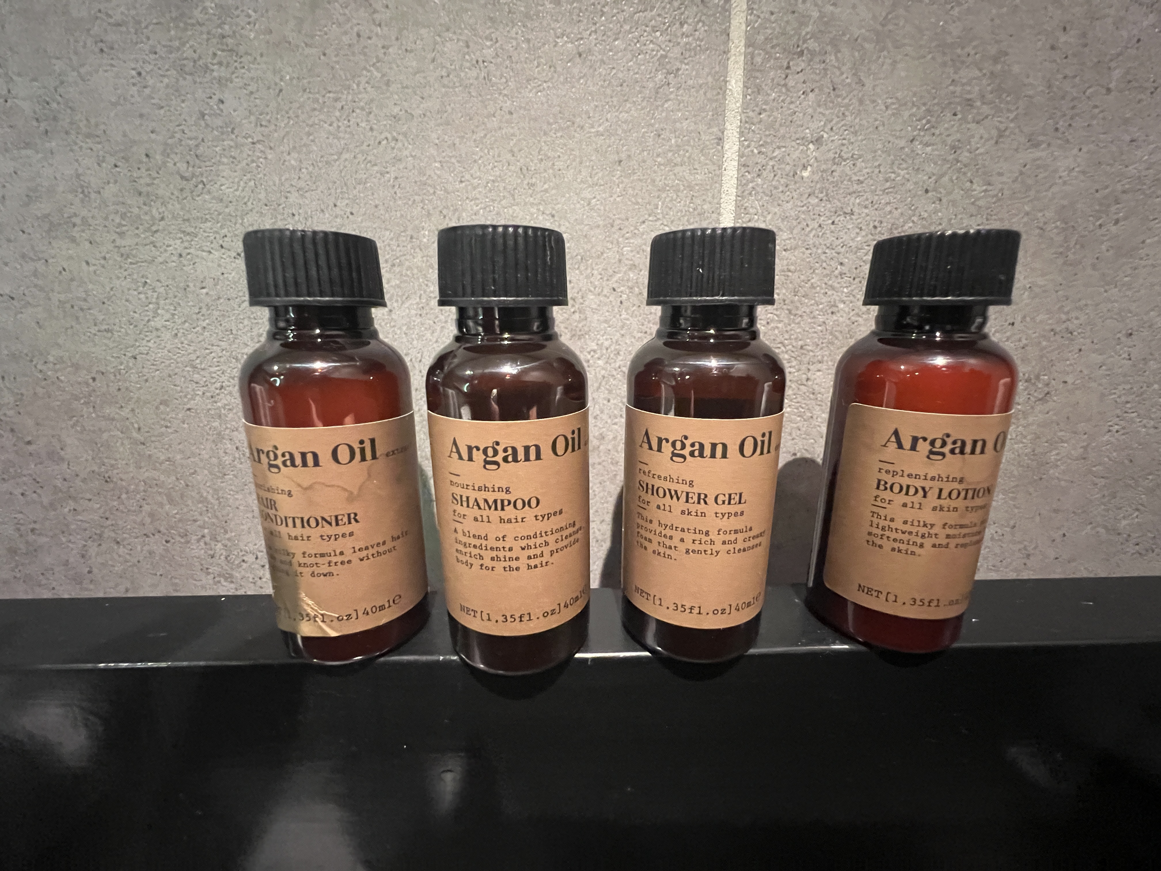 The Time New York Argan Oil toiletries