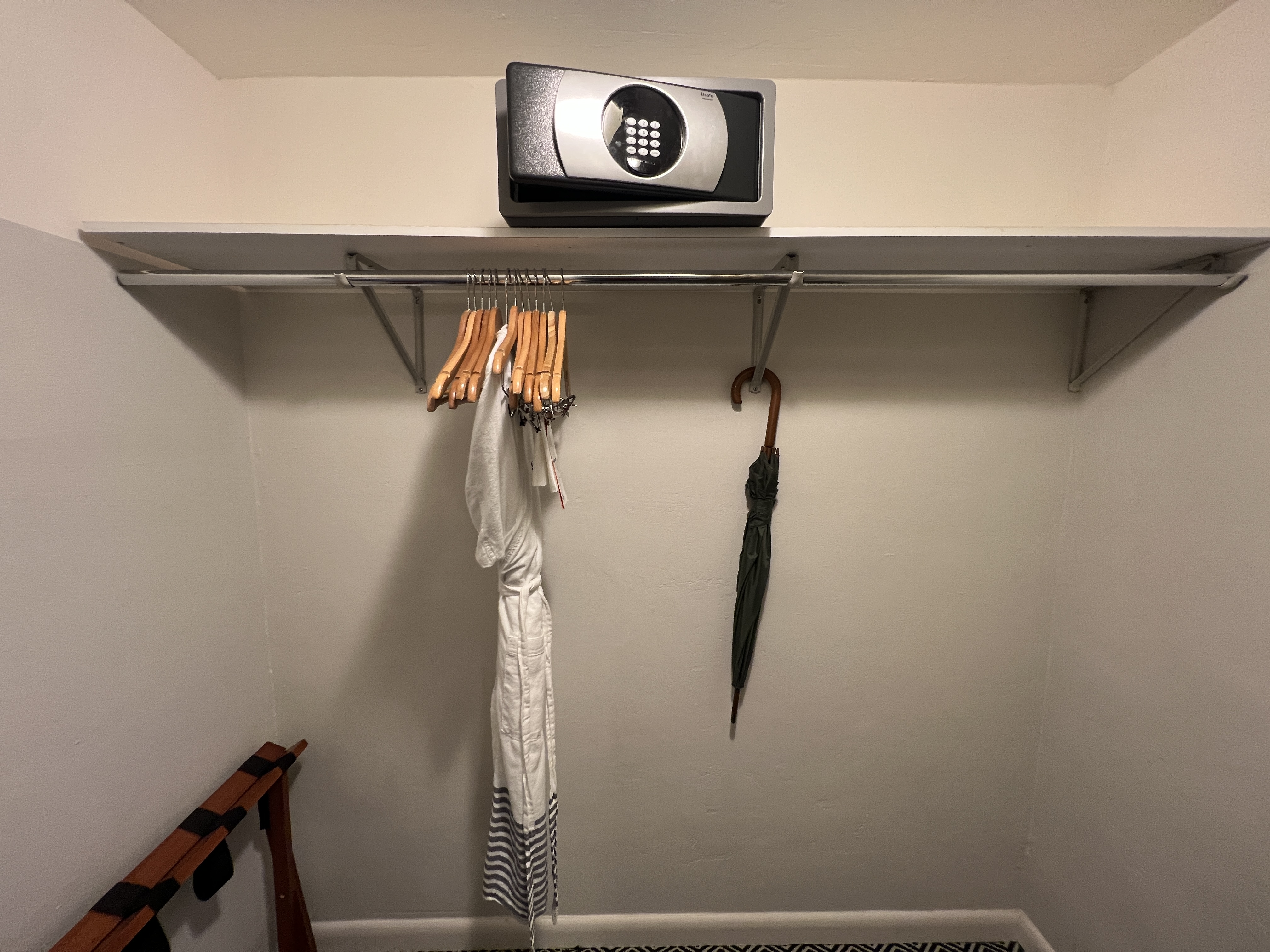 Kimpton Surfcomber Closet Robe and Umbrella and Lockbox