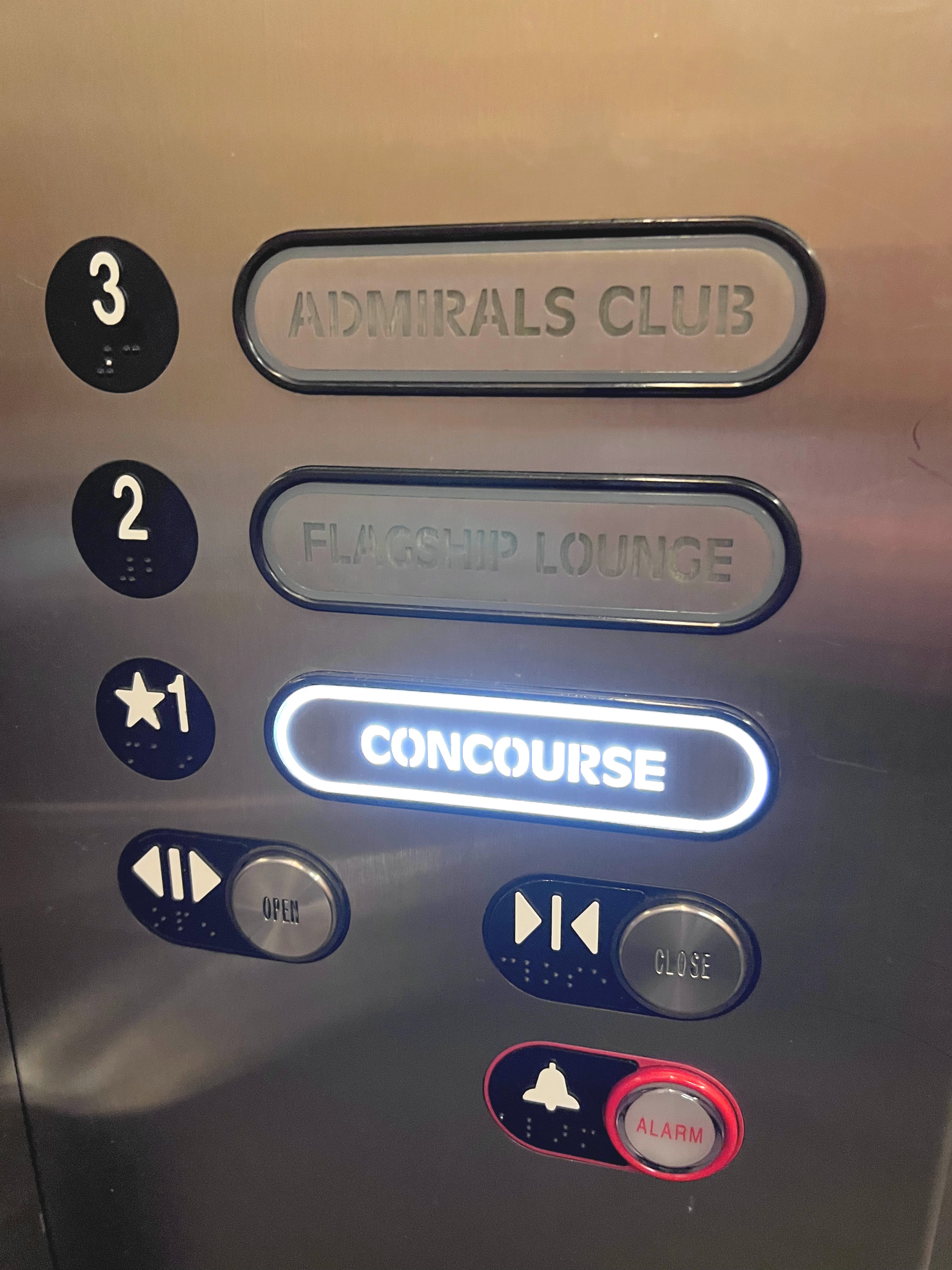 Admirals Club lounge elevator Concourse HK at Chicago OHare Admirals Club lounge elevator Concourse HK at Chicago OHare