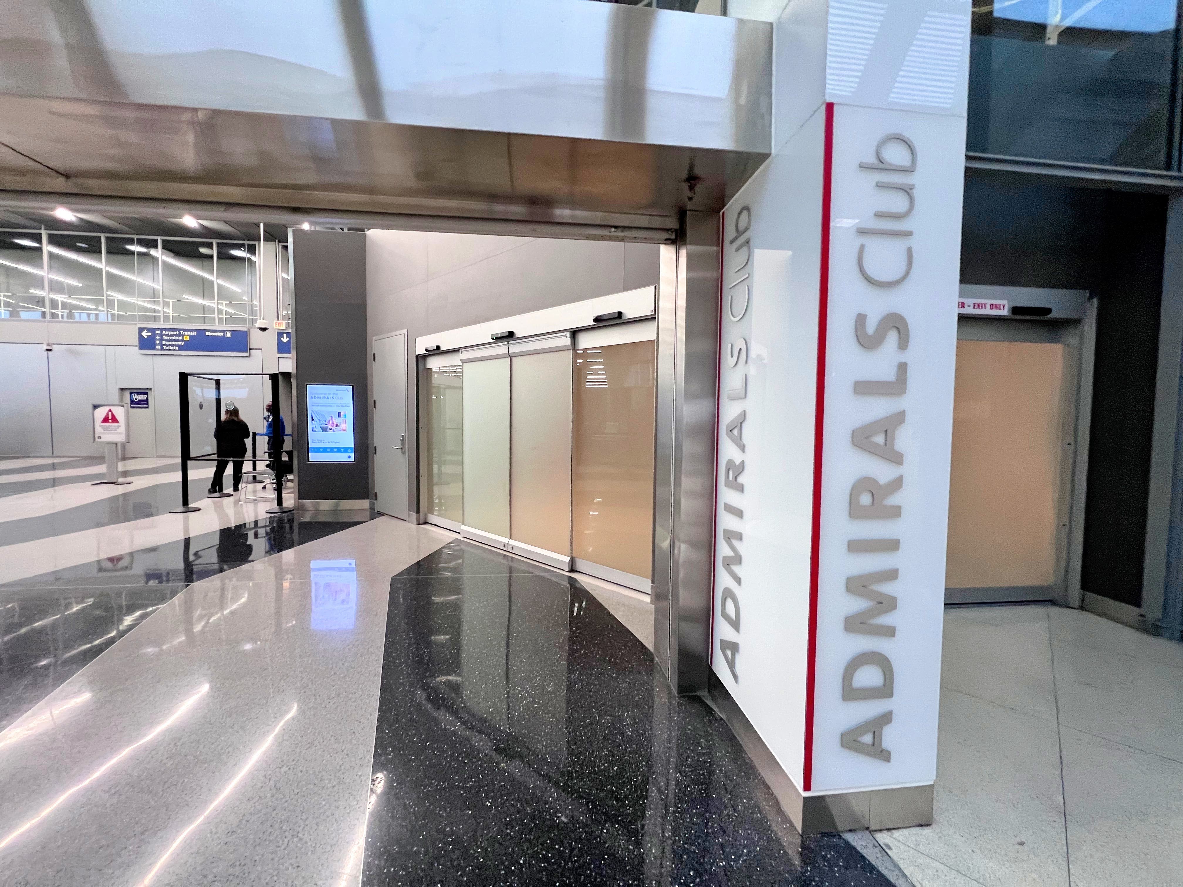 Admirals Club lounge entrance at ORD Terminal L Admirals Club lounge entrance at ORD Terminal L