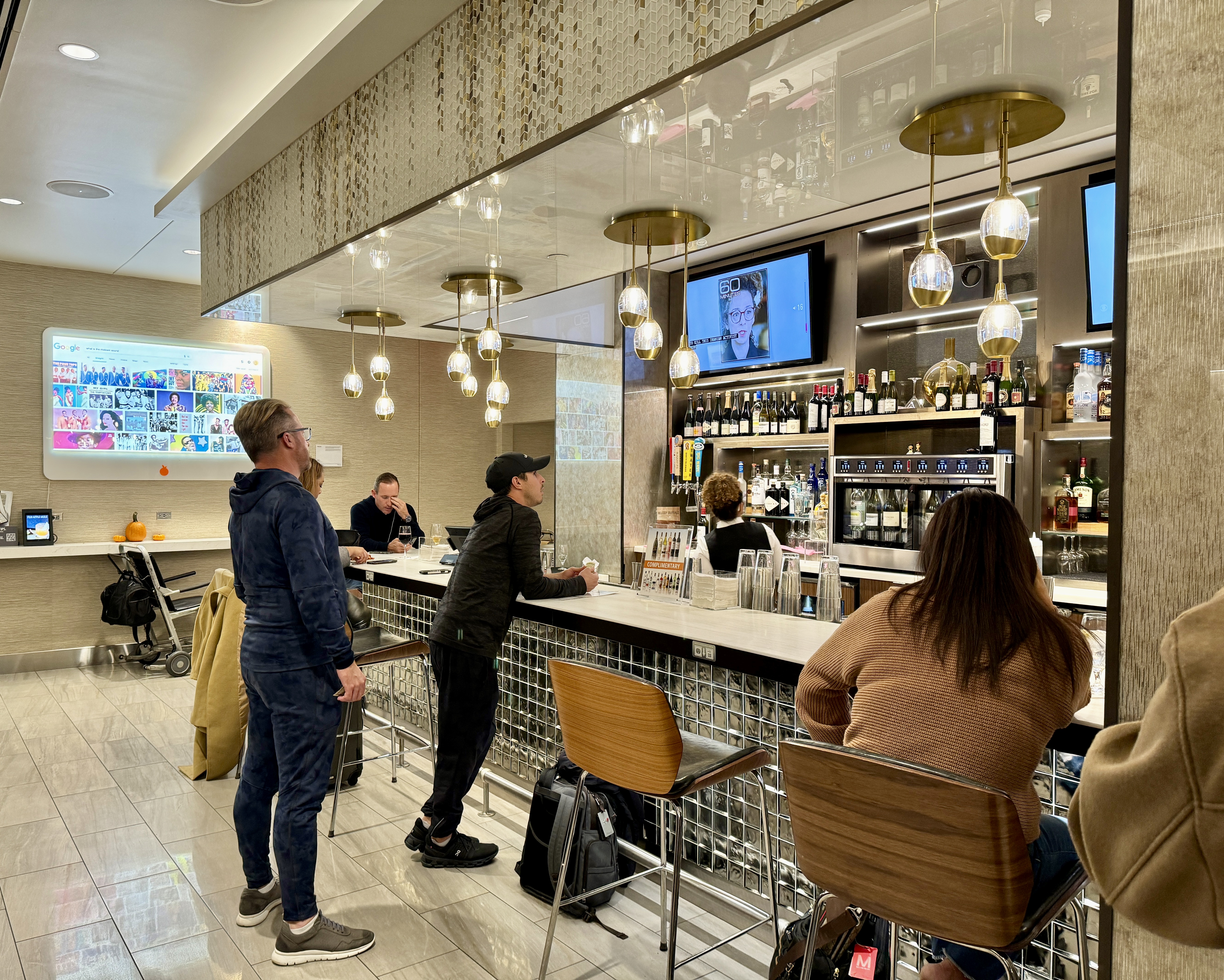 Air France 777 Business Class Sky Club bar Air France 777 Business Class Sky Club bar