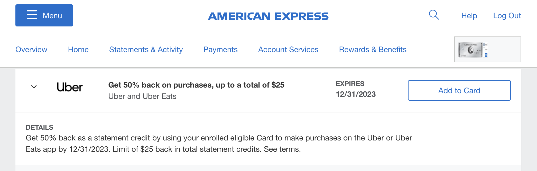 Amex Offer for Uber and Uber Eats 2023 Amex Offer for Uber and Uber Eats 2023