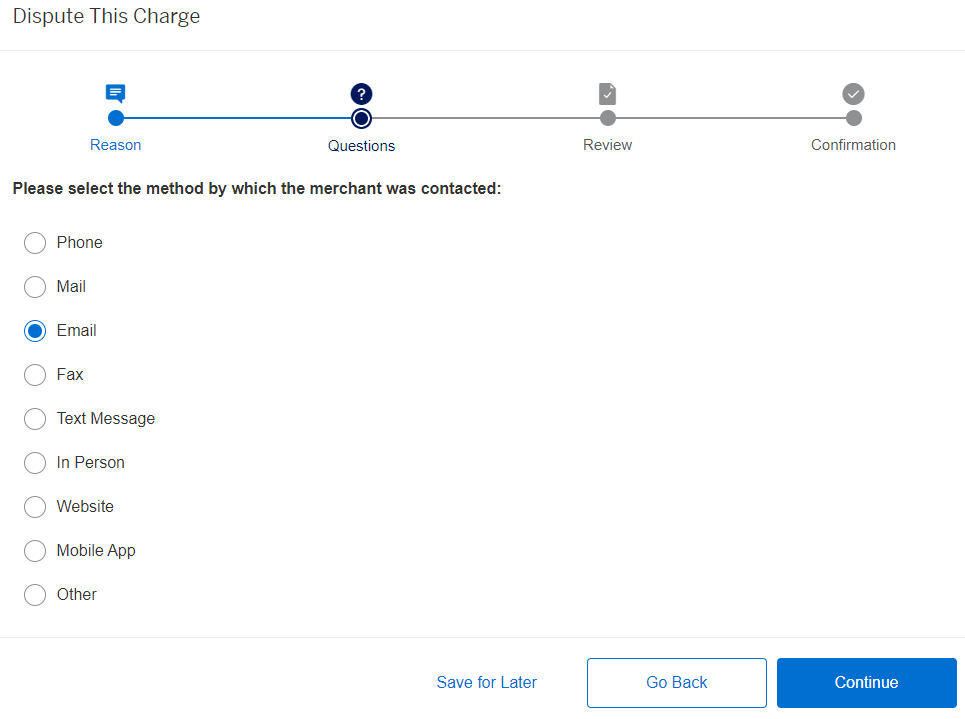 Amex Platinum card dispute merchant contact