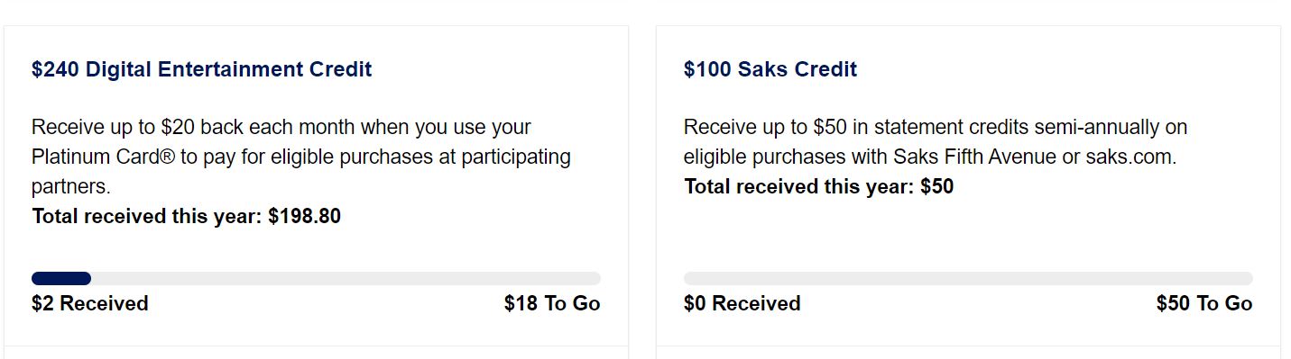 Amex credits Amex credits