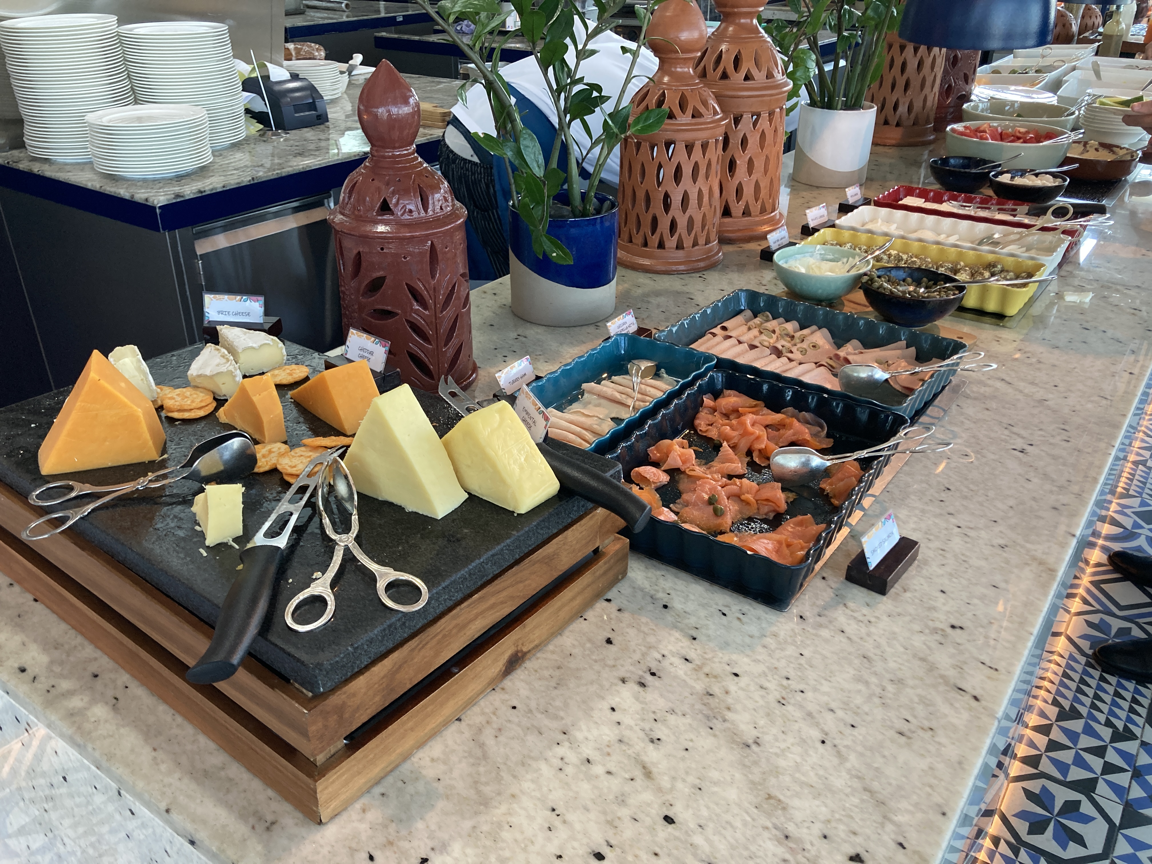 Andaz Capital Gate Abu Dhabi Cyan breakfast cheese smoked meat