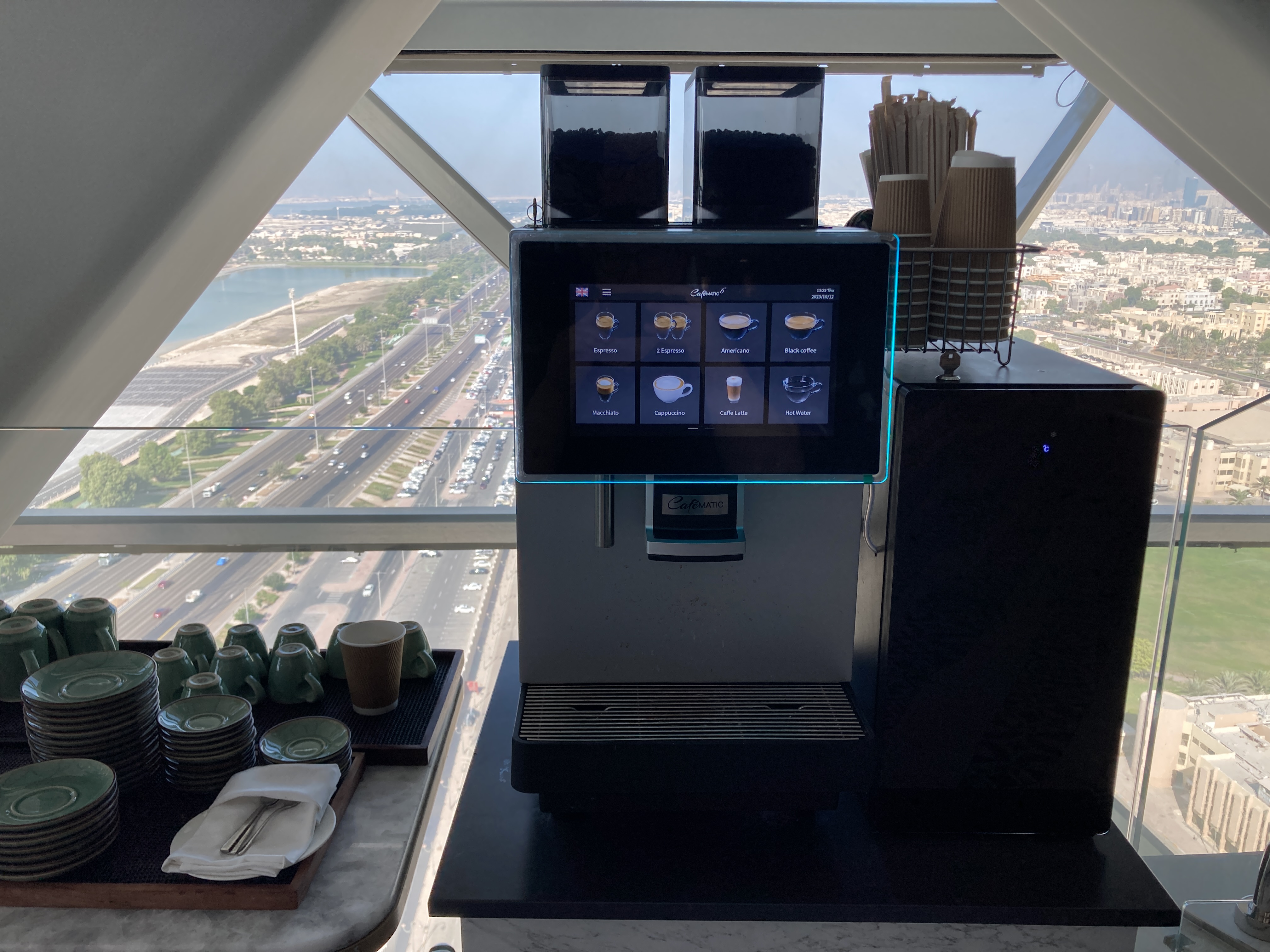 Andaz Capital Gate Abu Dhabi Cyan breakfast coffee