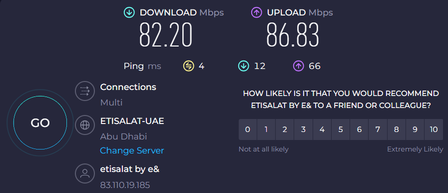 Andaz Capital Gate Abu Dhabi Speedtest
