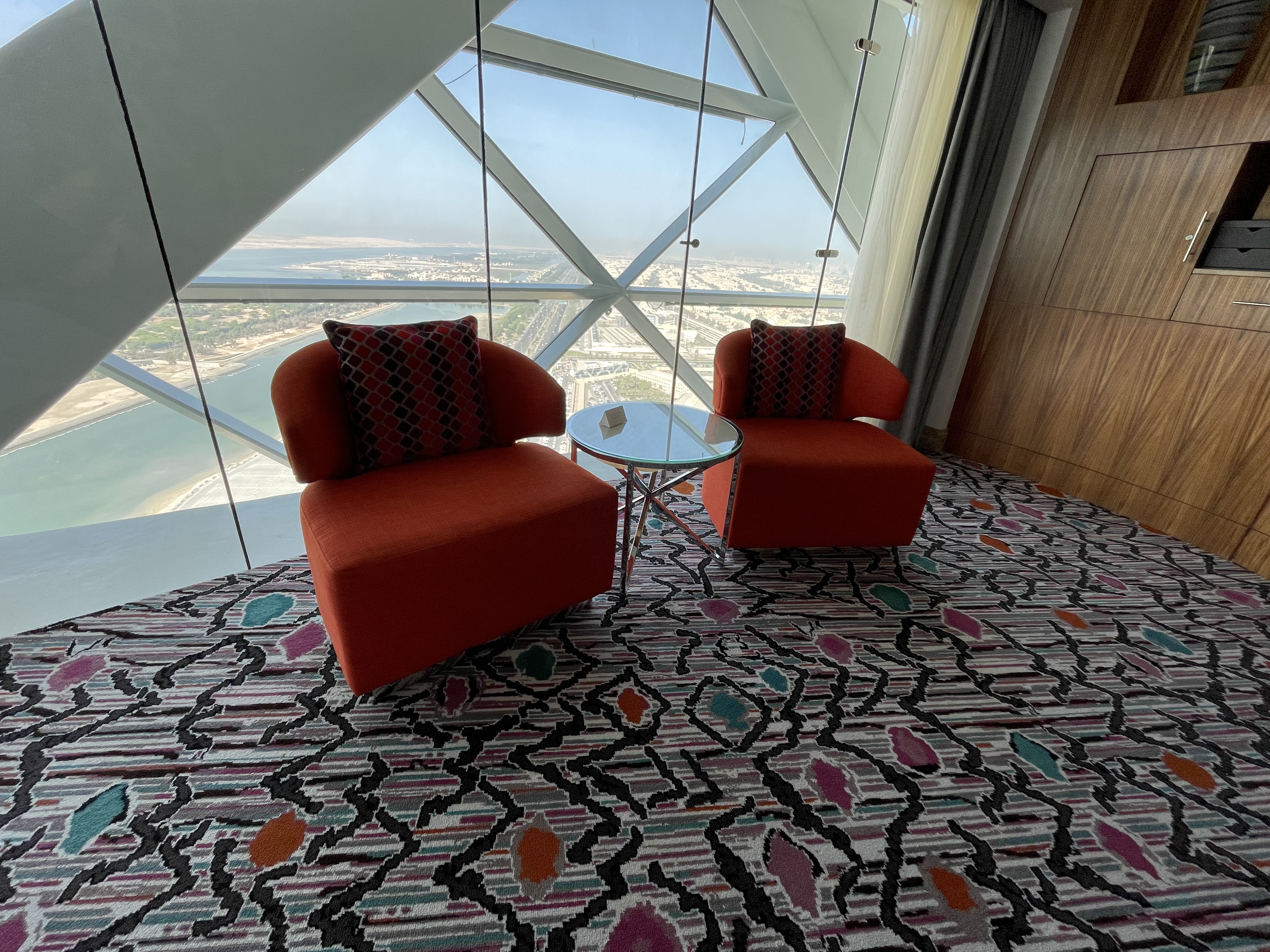 Andaz Capital Gate Abu Dhabi chairs and view