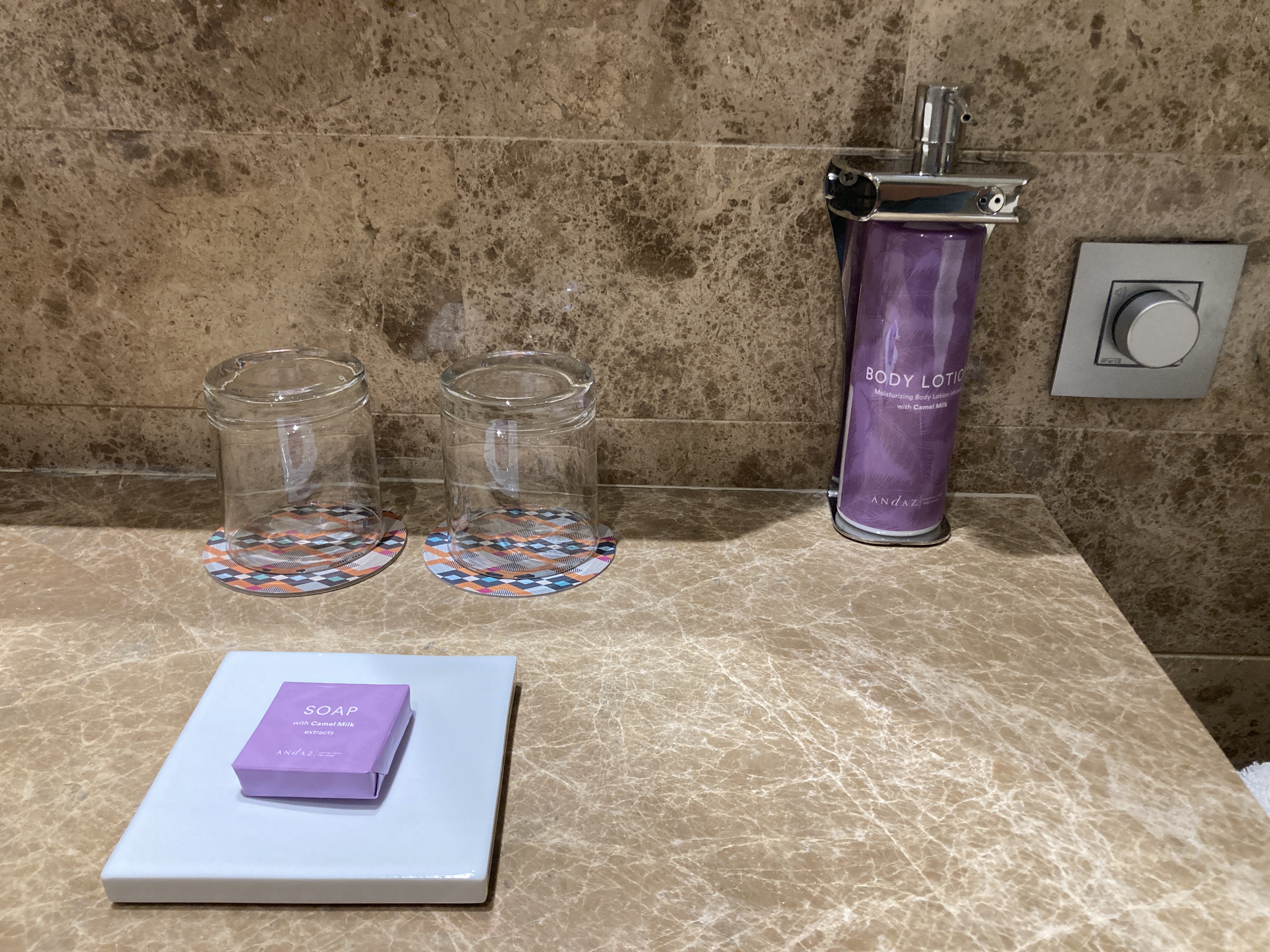 Andaz Capital Gate Abu Dhabi soap lotion vanity
