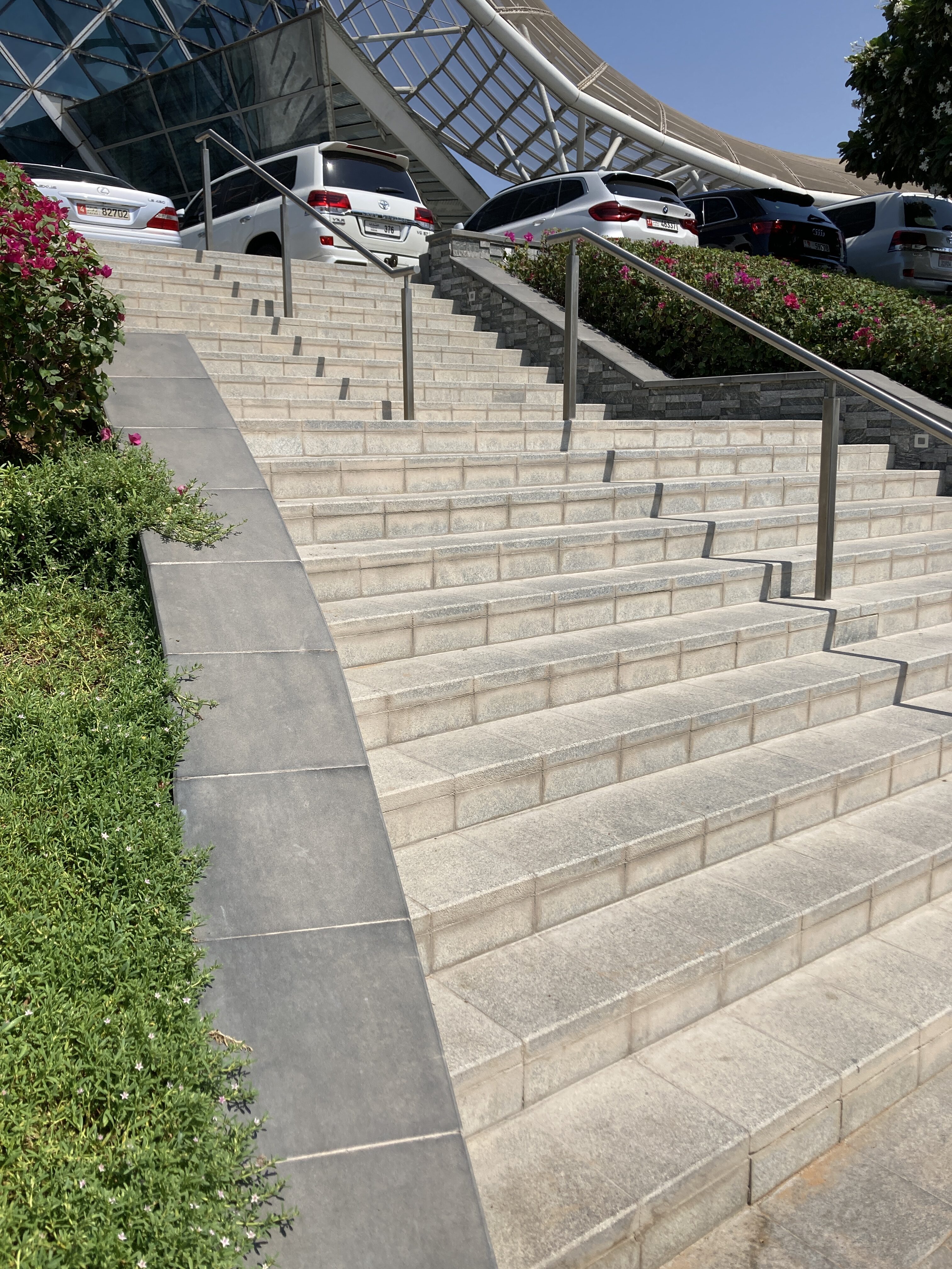 Andaz Capital Gate Abu Dhabi stairs from parking