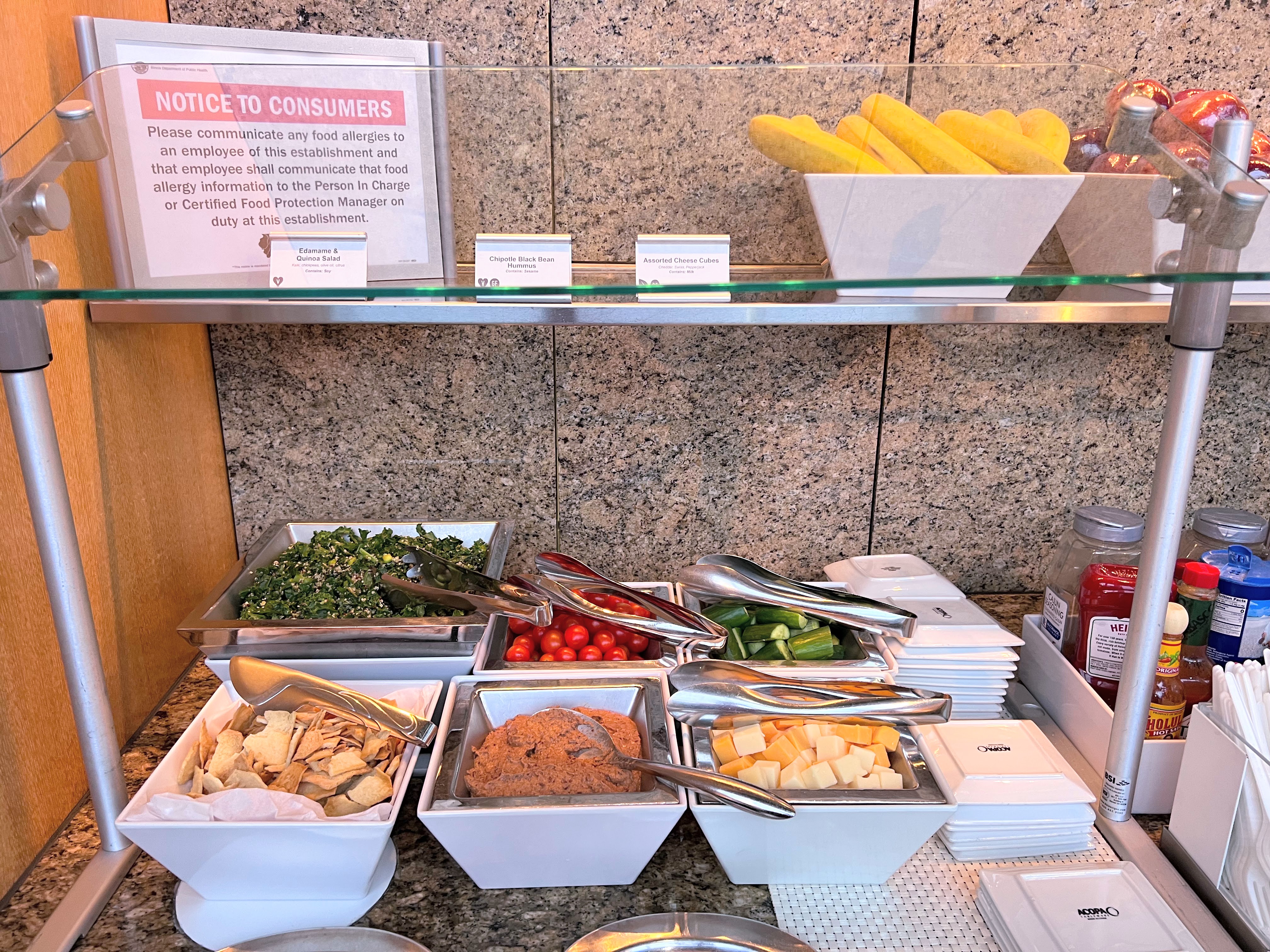 Chicago OHare Admirals Club Concourse L salad Chicago OHare Admirals Club Concourse L salad