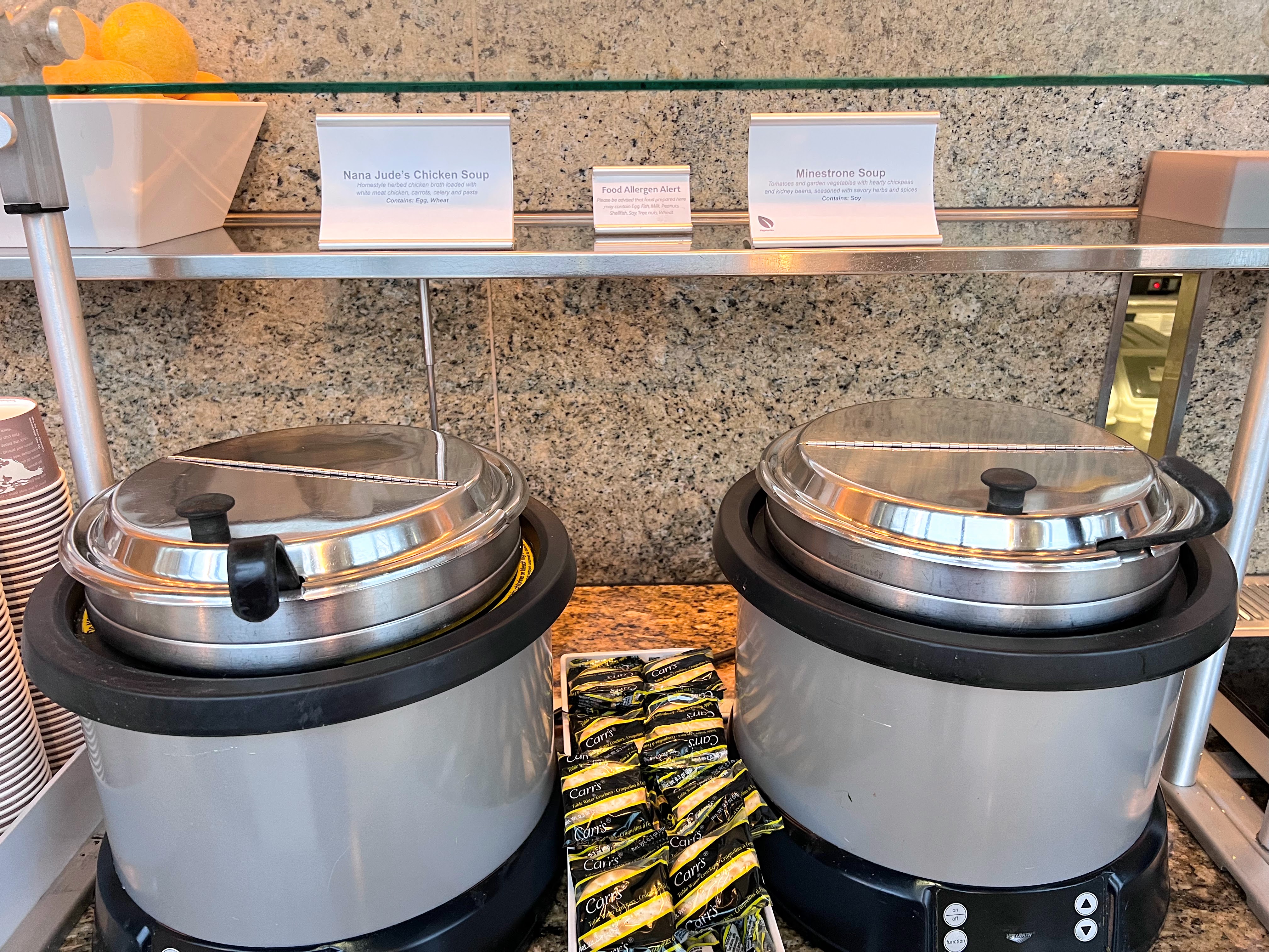 Chicago OHare Admirals Club Concourse L soup Chicago OHare Admirals Club Concourse L soup