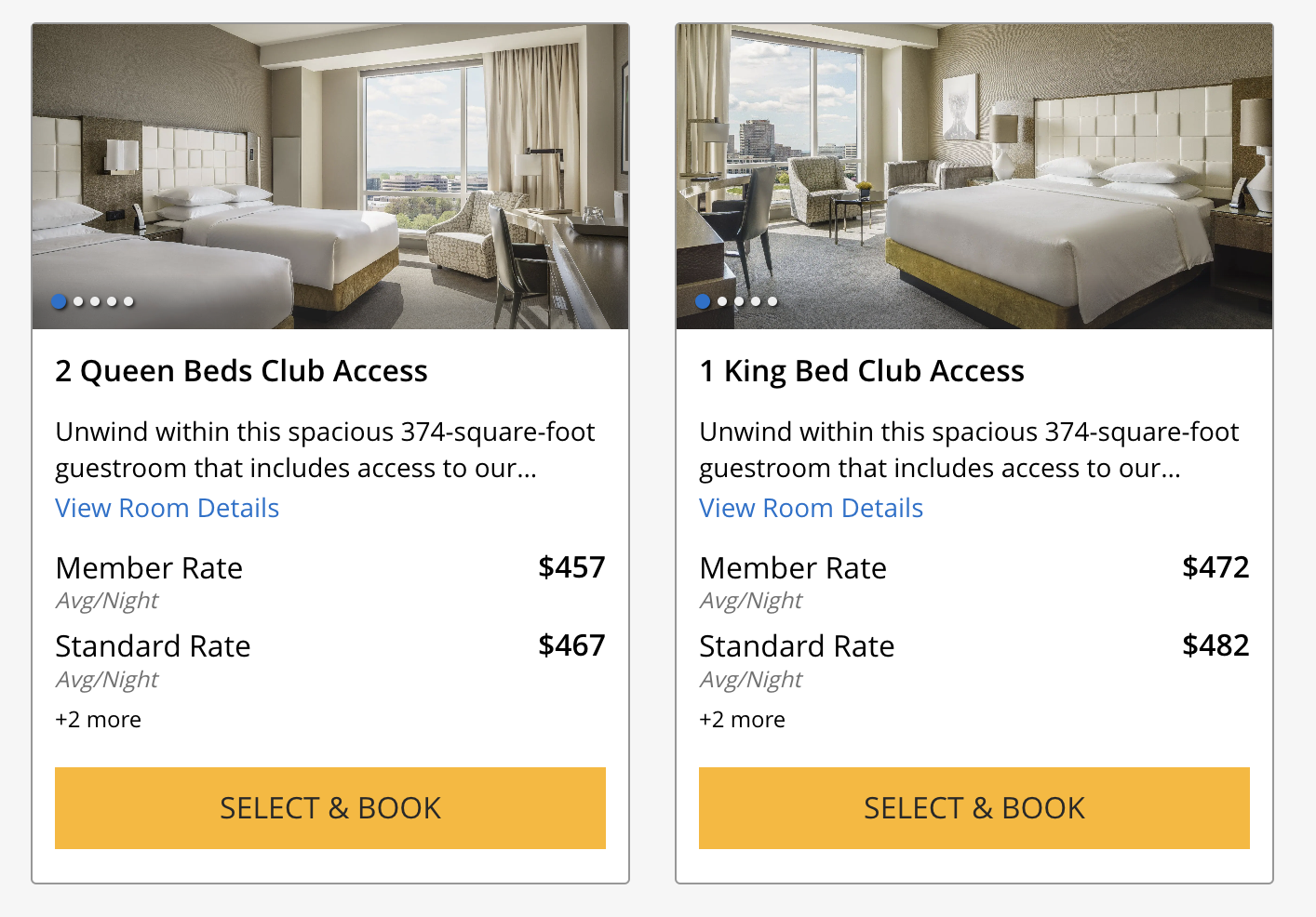 Club Access room at Hyatt Regency