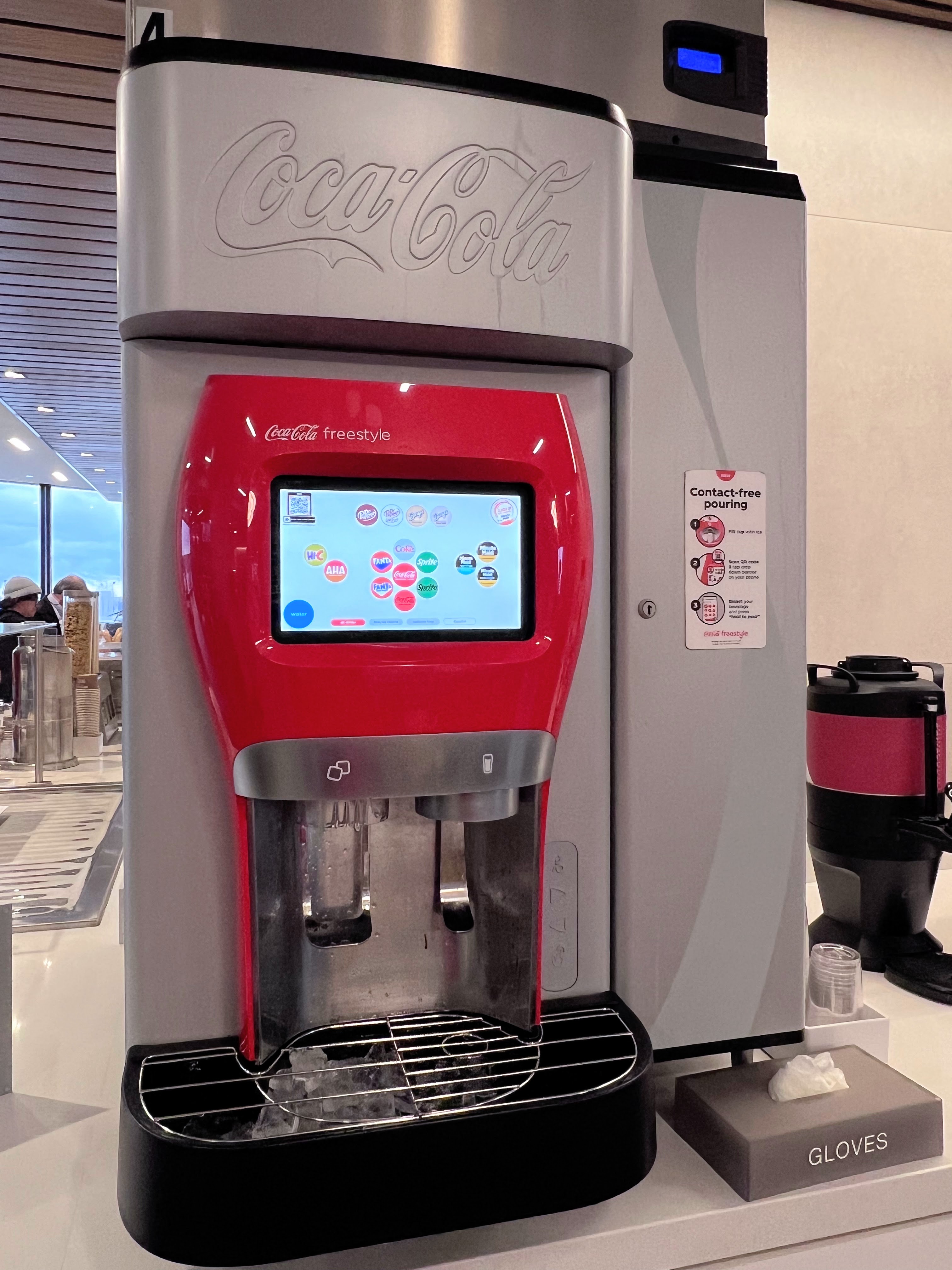 Coke Freestyle Machine at the OHare Admirals Club Concourse HK Coke Freestyle Machine at the OHare Admirals Club Concourse HK