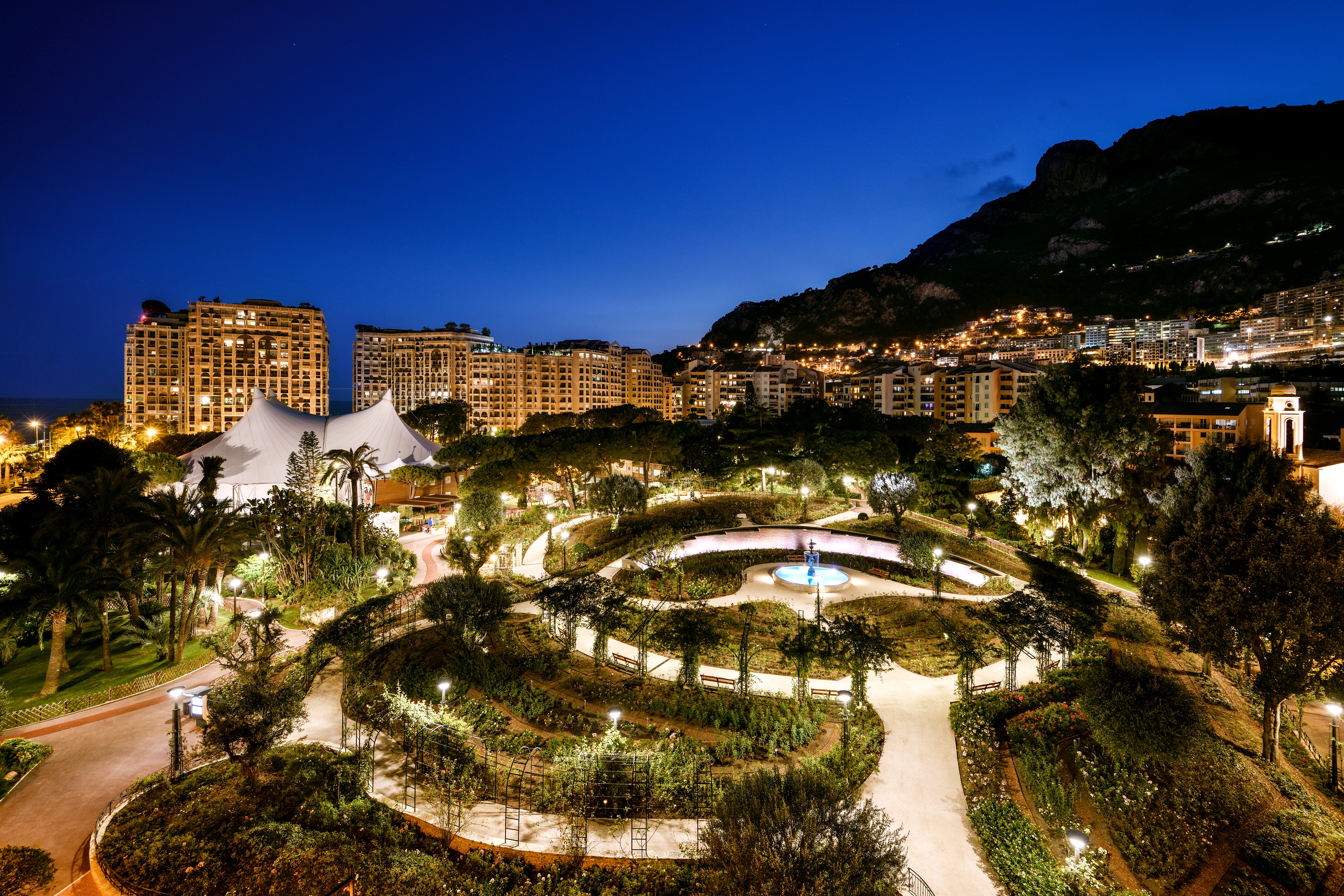 Columbus Hotel Monte Carlo Curio Collection by Hilton Night light garden Columbus Hotel Monte Carlo Curio Collection by Hilton Night light garden