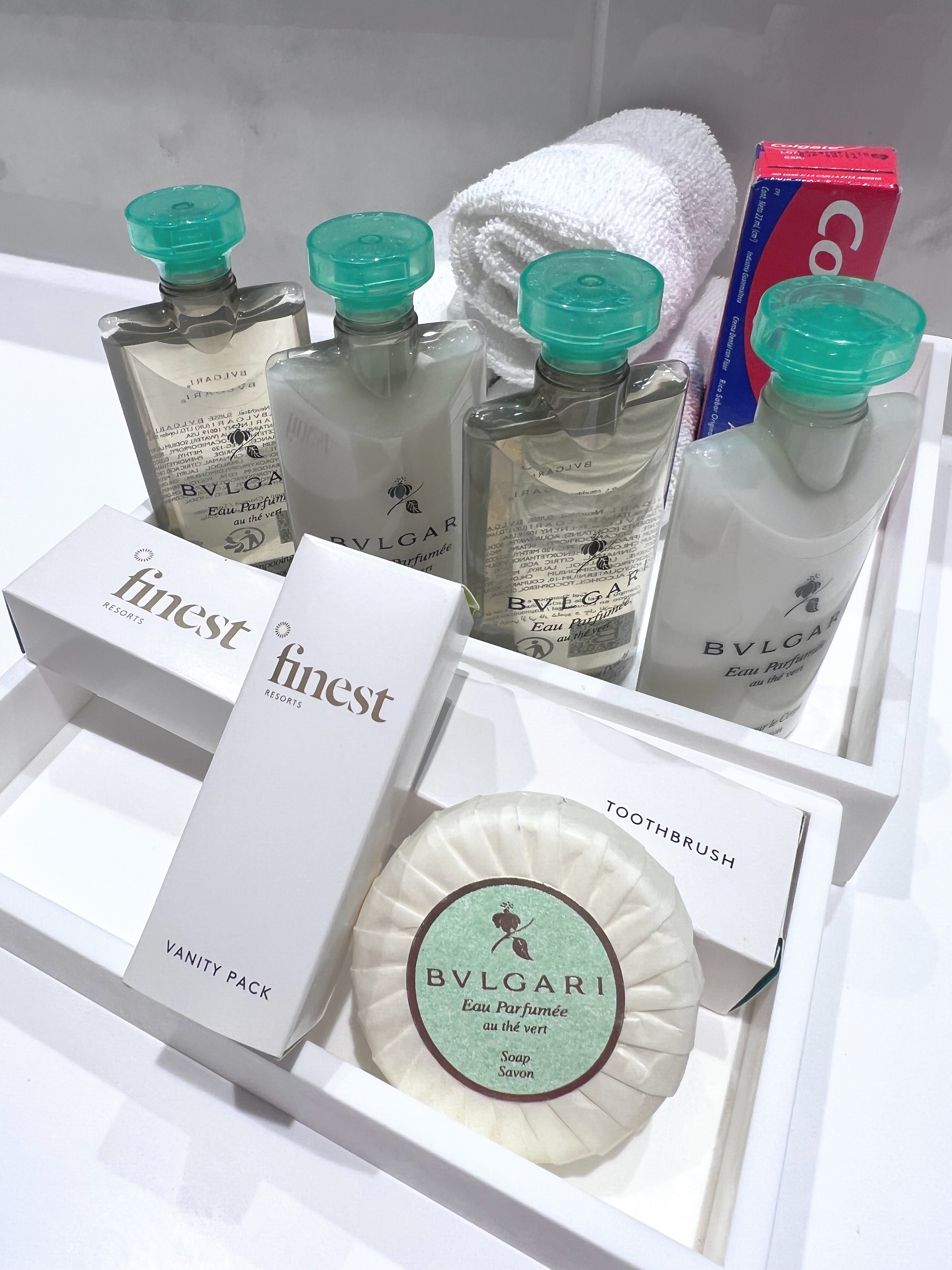 Finest Punta Cana Bvlgari bath amenities Finest Punta Cana Bvlgari bath amenities