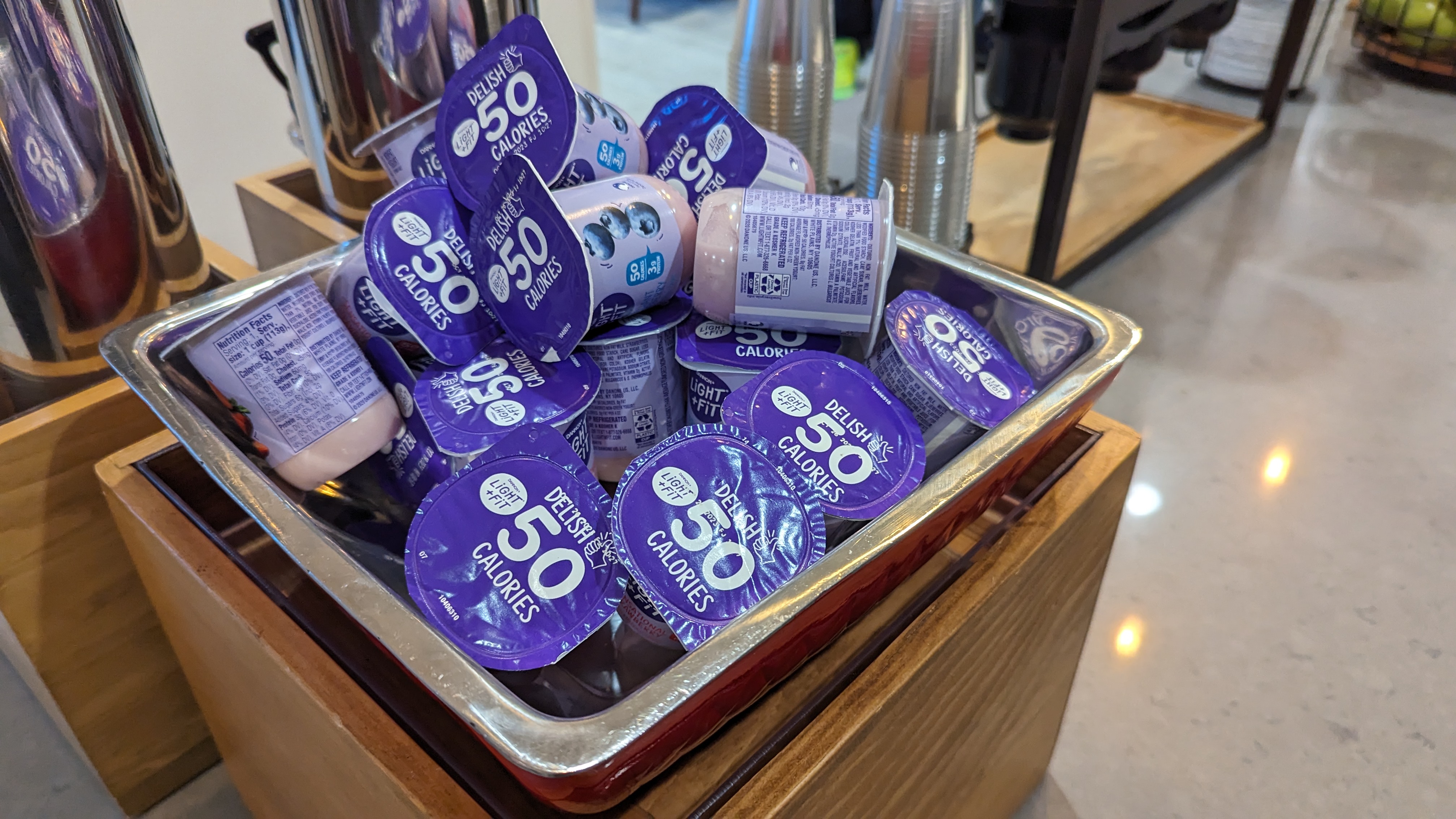 Hampton Inn and Suites Aurora South Denver food and beverage breakfast yogurt