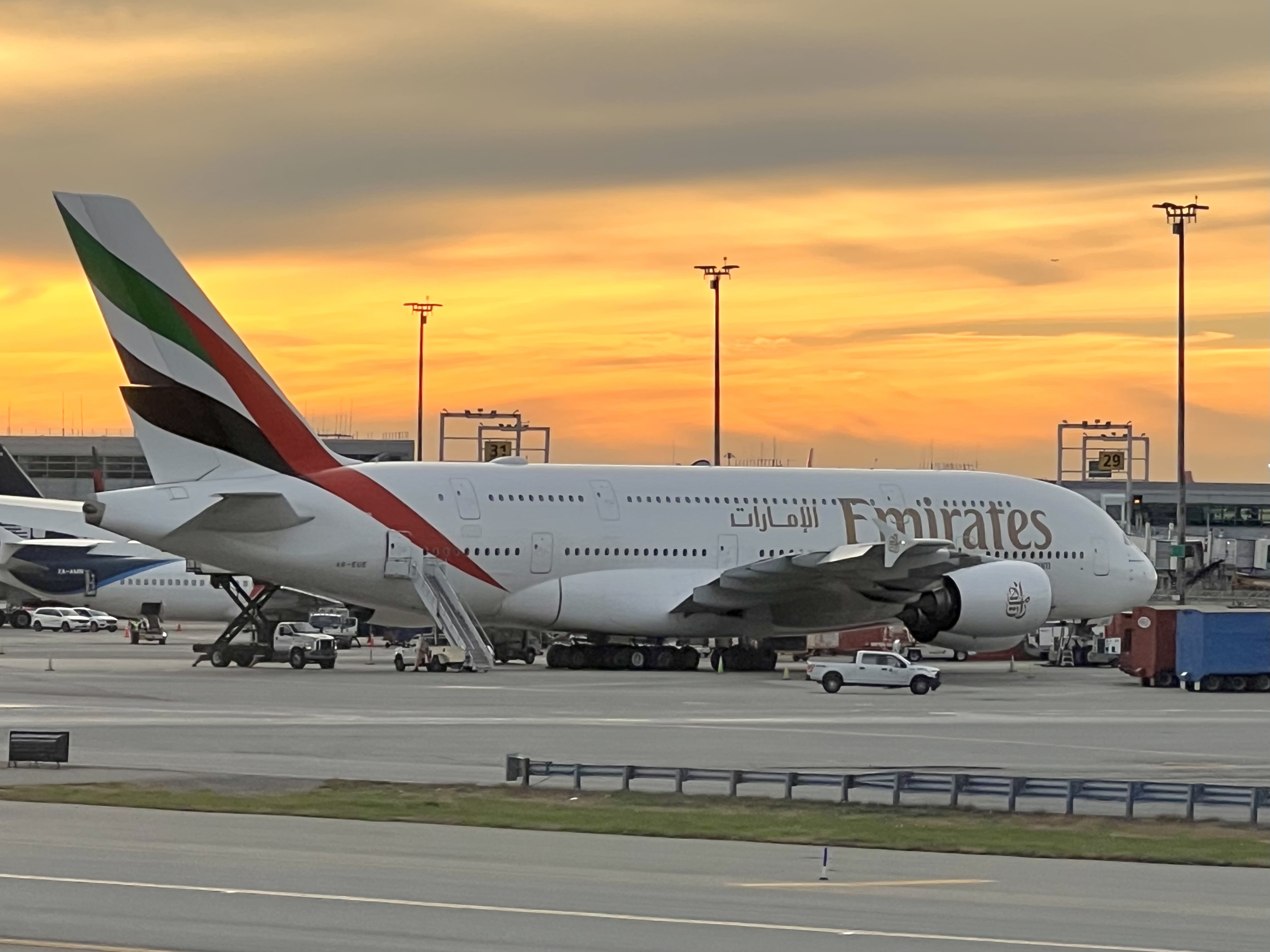 Emirates A380 at New York JFK Emirates A380 at New York JFK