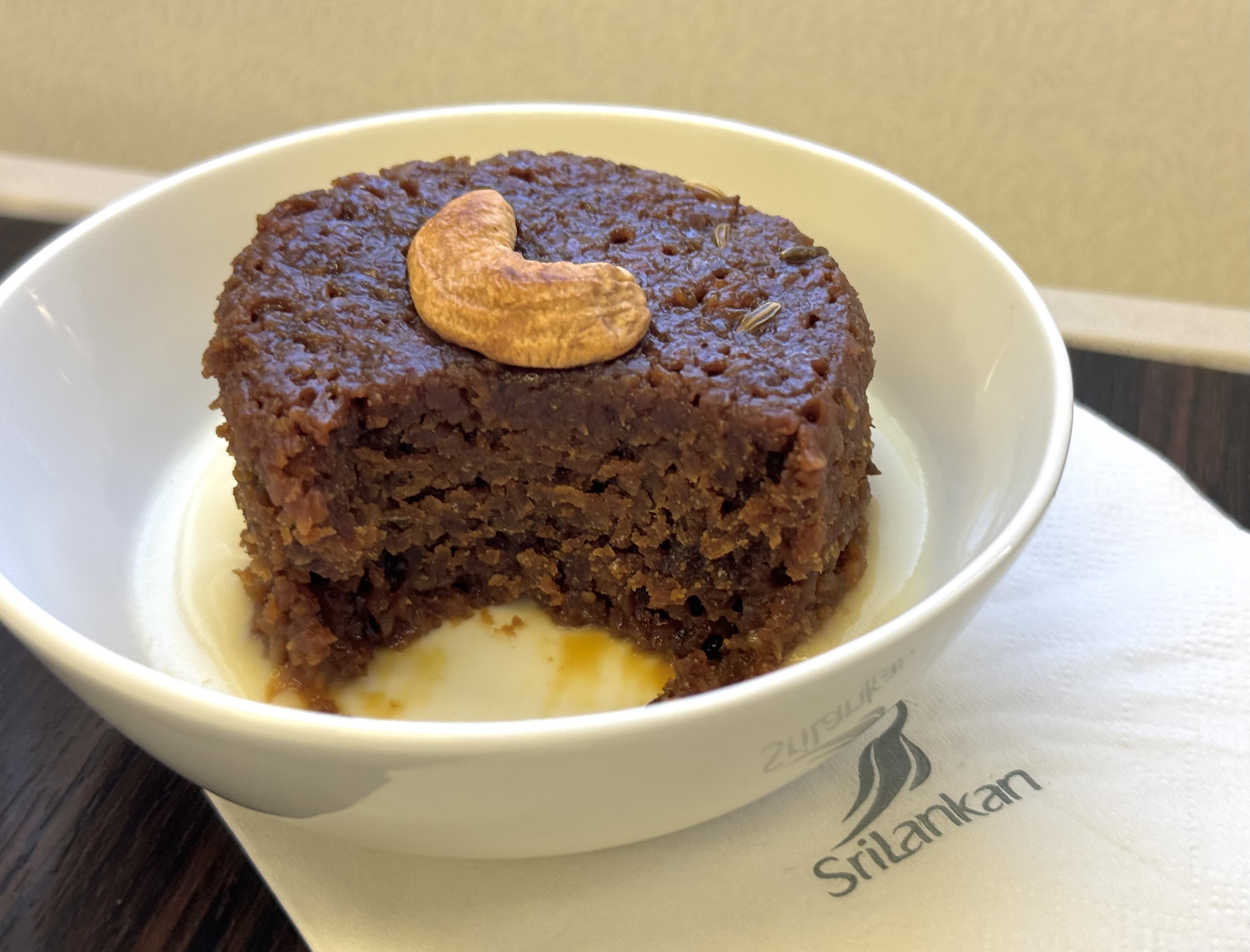 Sri Lankan A330 business class FnB dessert