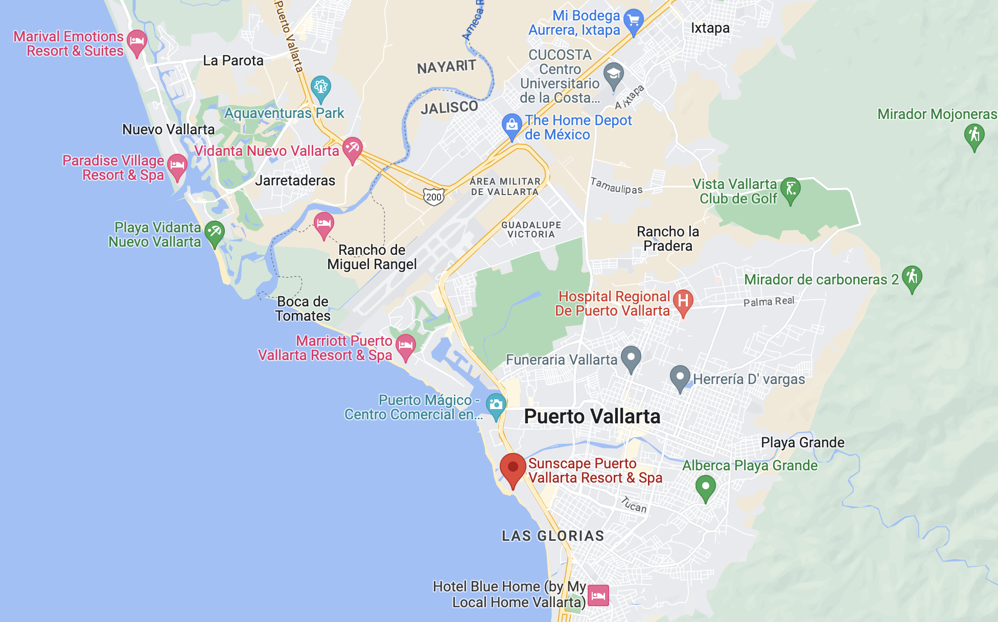 Suncape Puerto Vallarta location Google Maps Suncape Puerto Vallarta location Google Maps