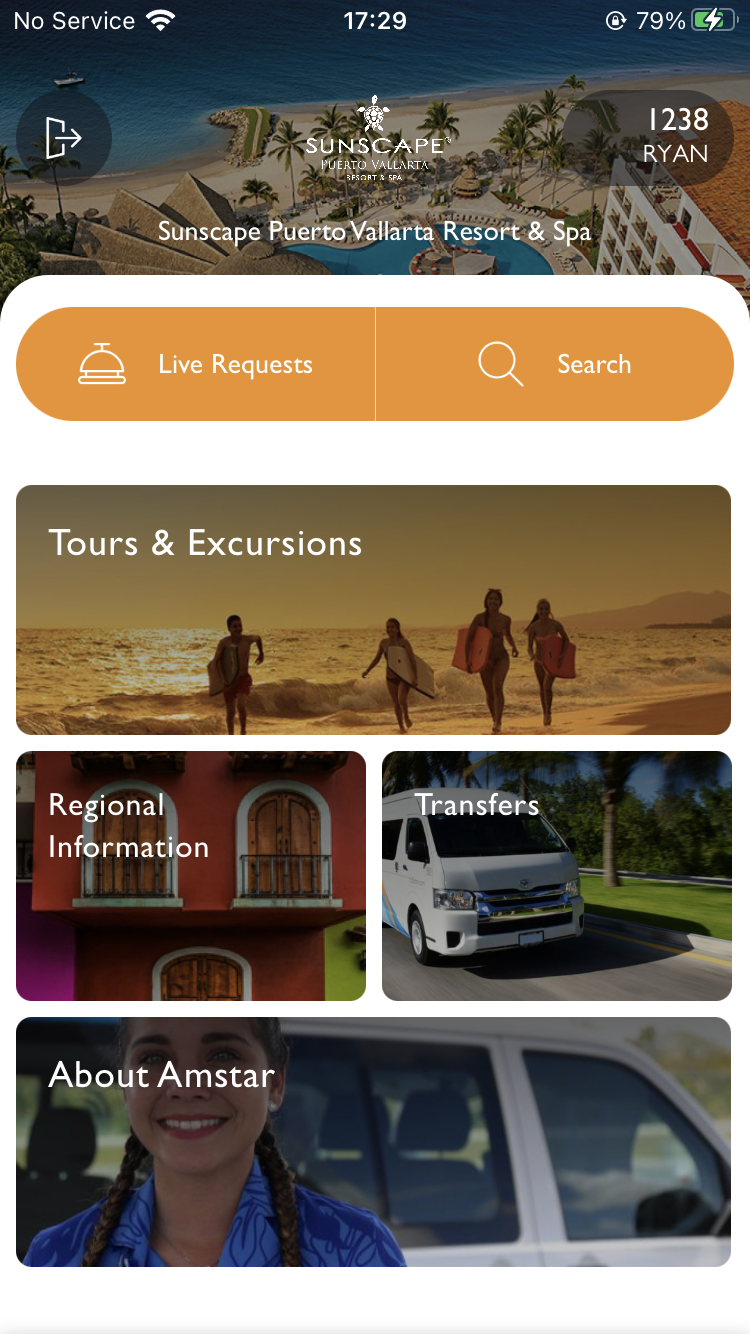 Sunscape Puerto Vallarta Resort Spa app front page Sunscape Puerto Vallarta Resort Spa app front page