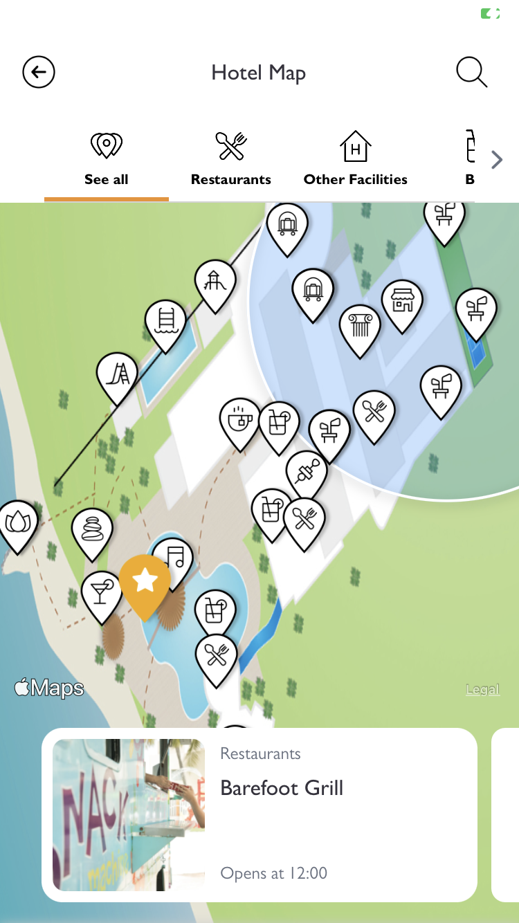 Sunscape Puerto Vallarta Resort Spa app property map Barefoot Grill Sunscape Puerto Vallarta Resort Spa app property map Barefoot Grill