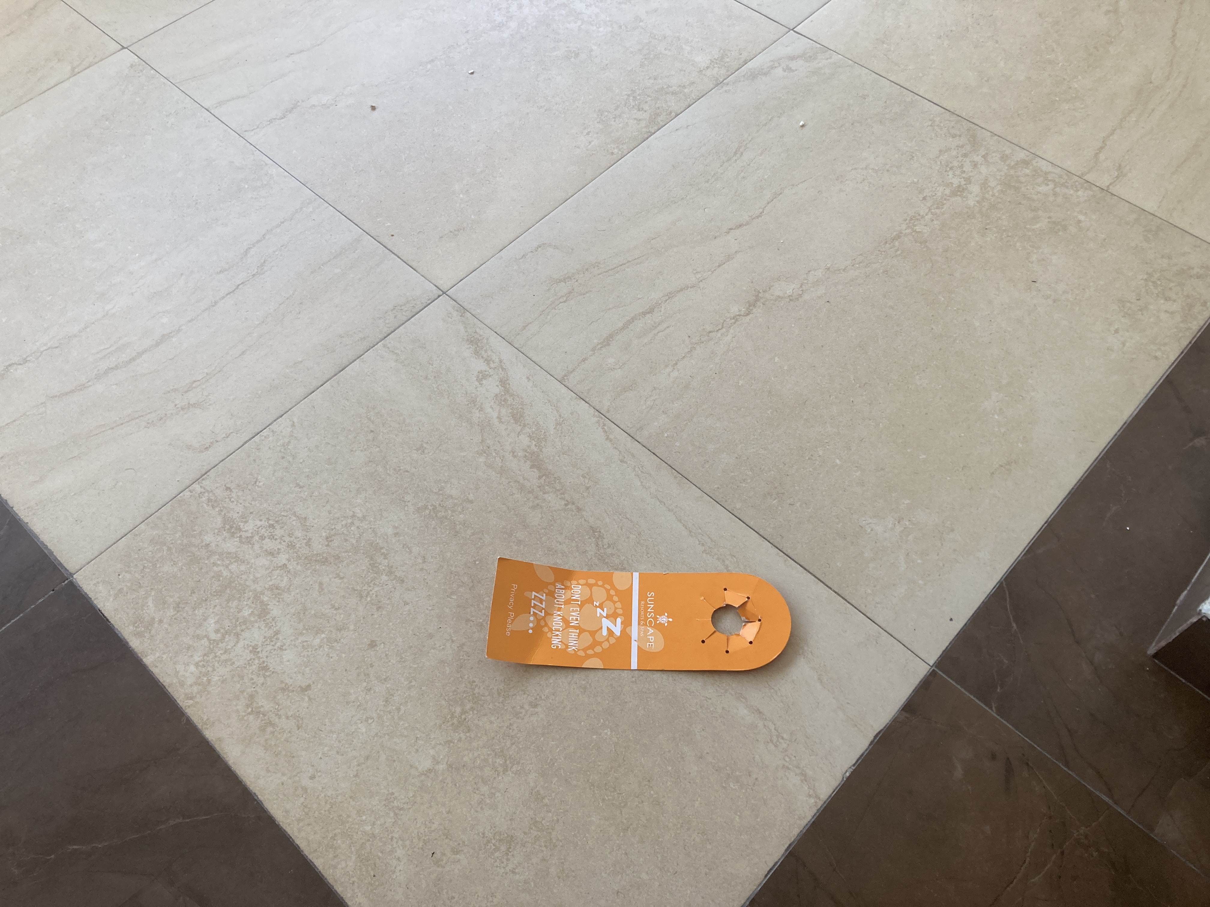 Sunscape Puerto Vallarta Resort Spa do not disturb sign on floor Sunscape Puerto Vallarta Resort Spa do not disturb sign on floor