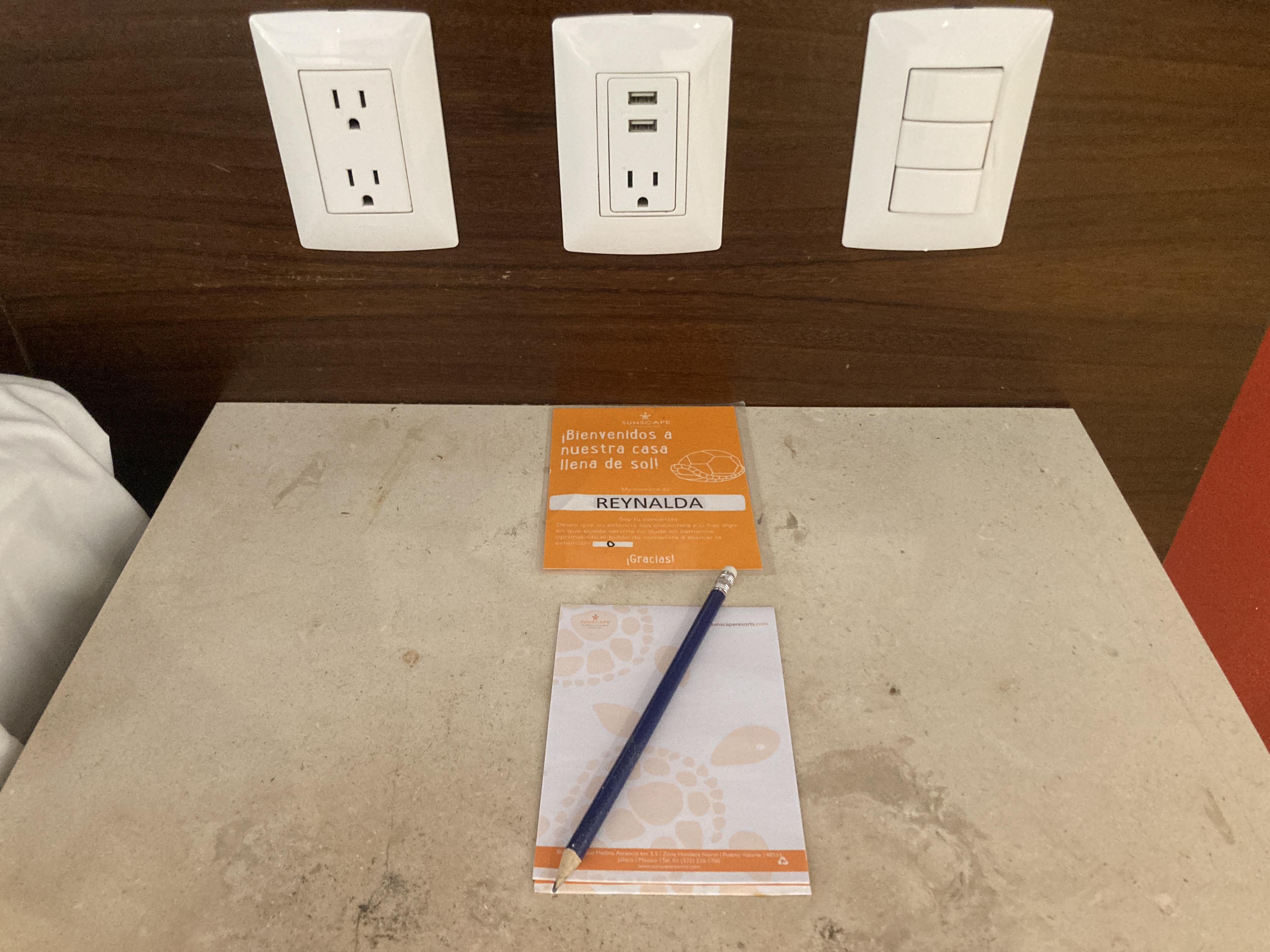 Sunscape Puerto Vallarta Resort Spa romantic suite night stand with note Sunscape Puerto Vallarta Resort Spa romantic suite night stand with note