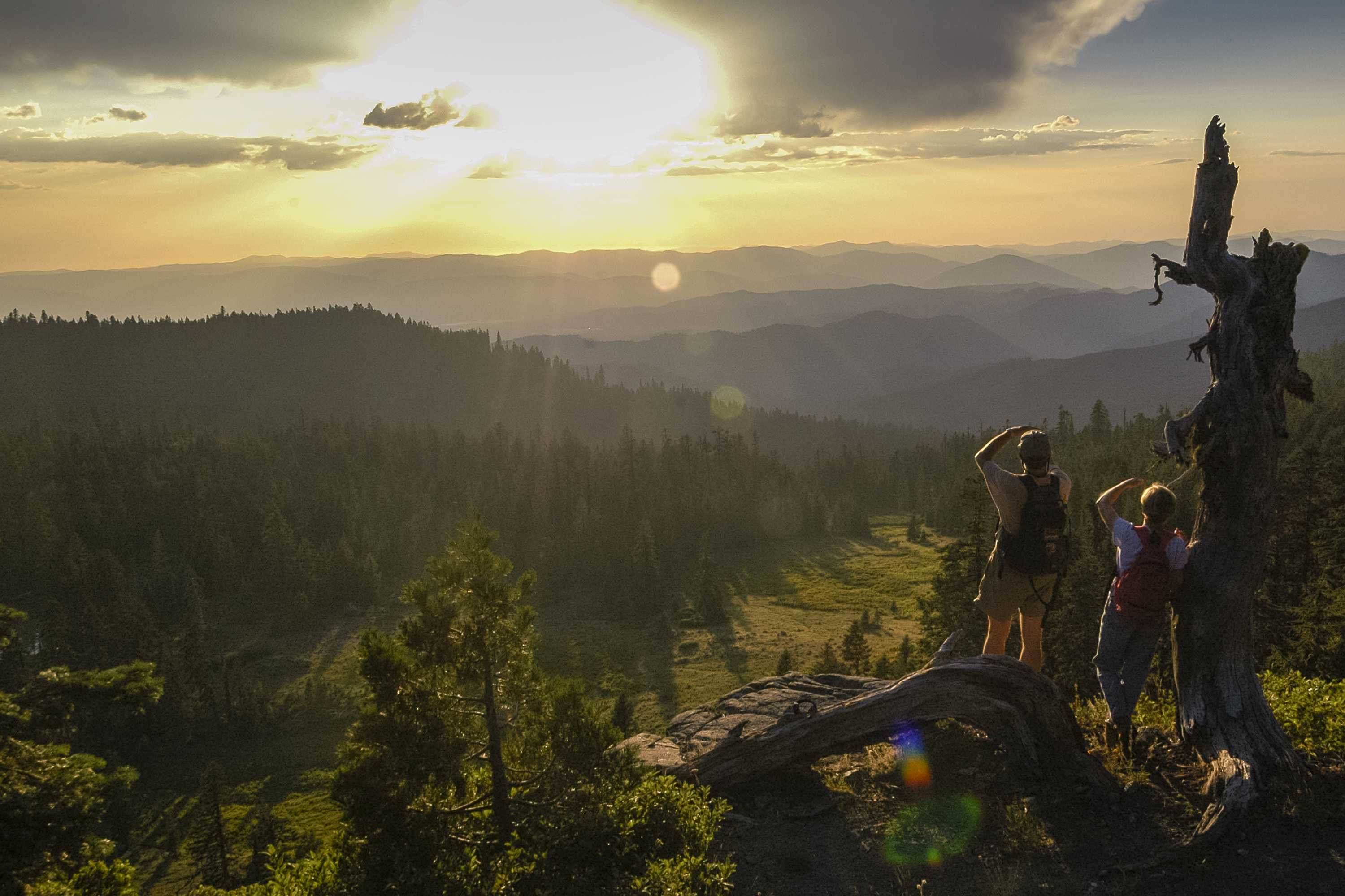 Sunset at Bigelow Lakes