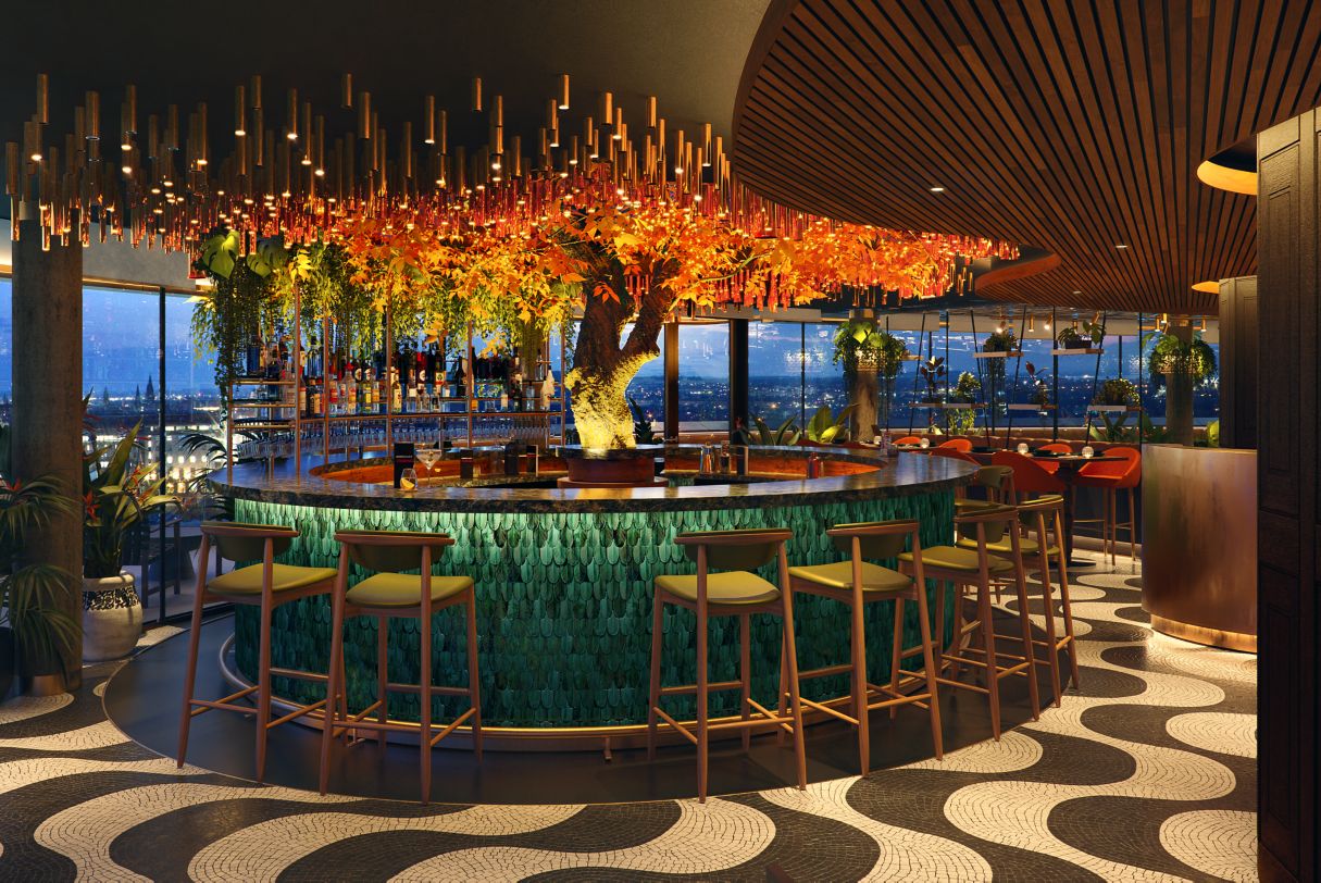 Sushisamba W Edinburgh A view of the bar at SUSHISAMBA at W Edinburgh