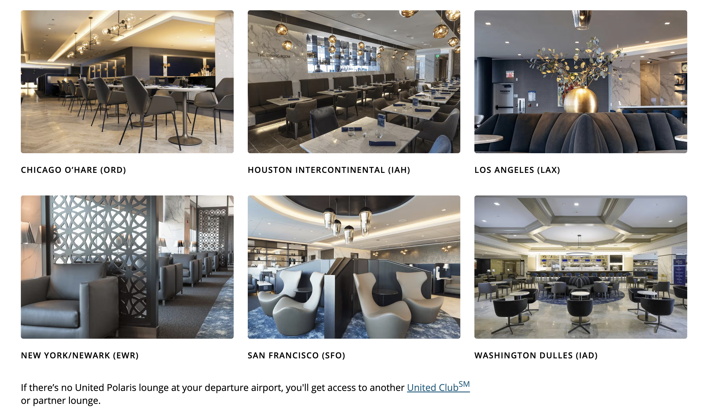 United Polaris lounges