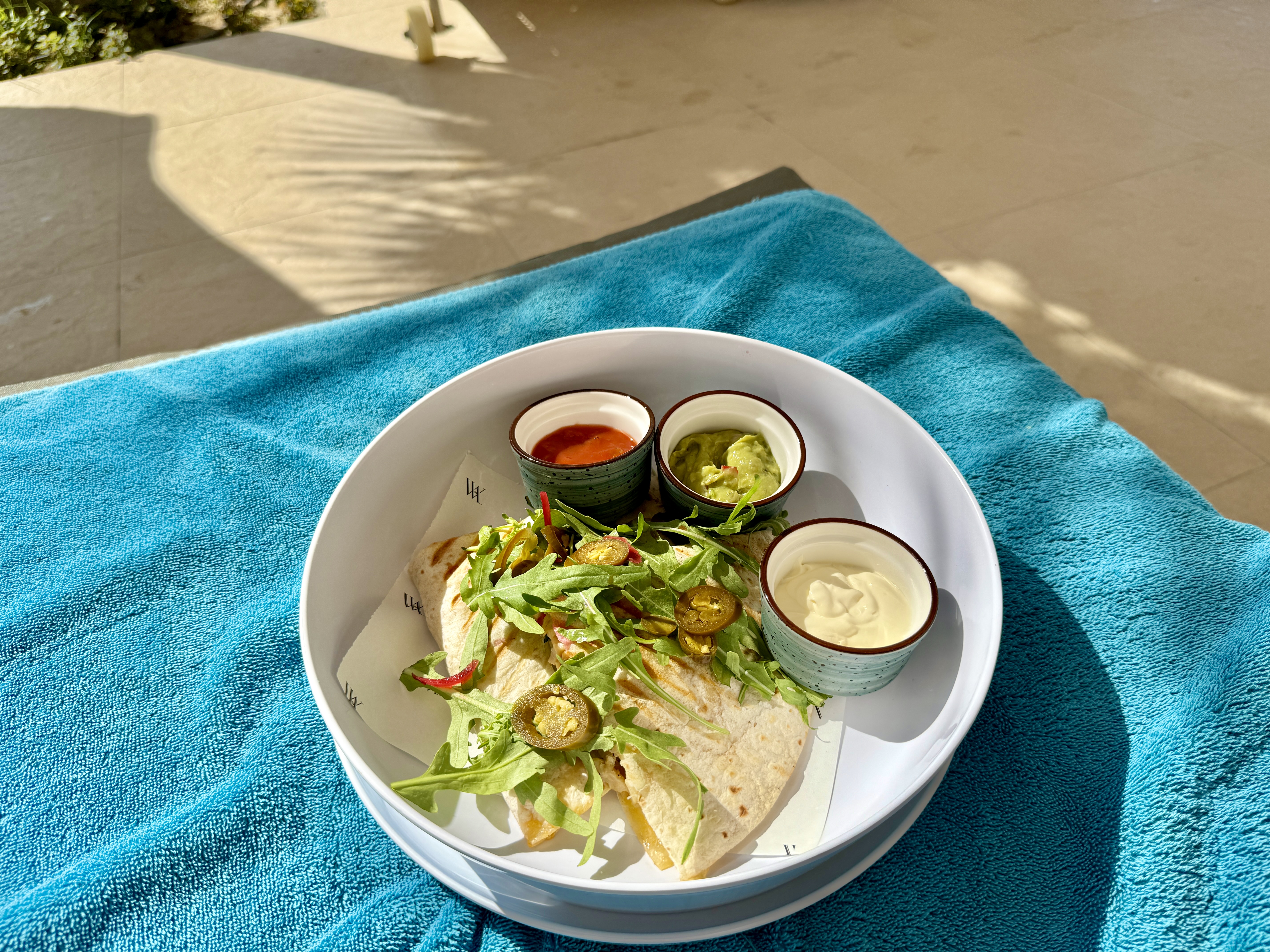 Waldorf Astoria Dubai Palm Jumeirah Chicken Quesadilla Waldorf Astoria Dubai Palm Jumeirah Chicken Quesadilla